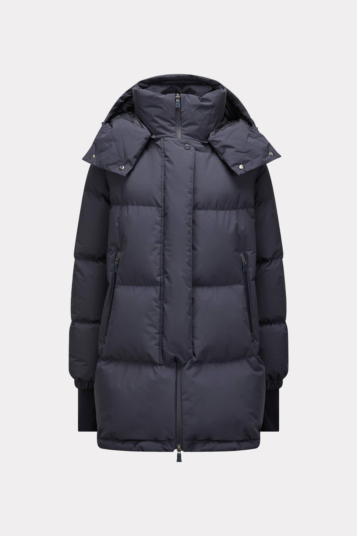 Short down jacket in blue/white