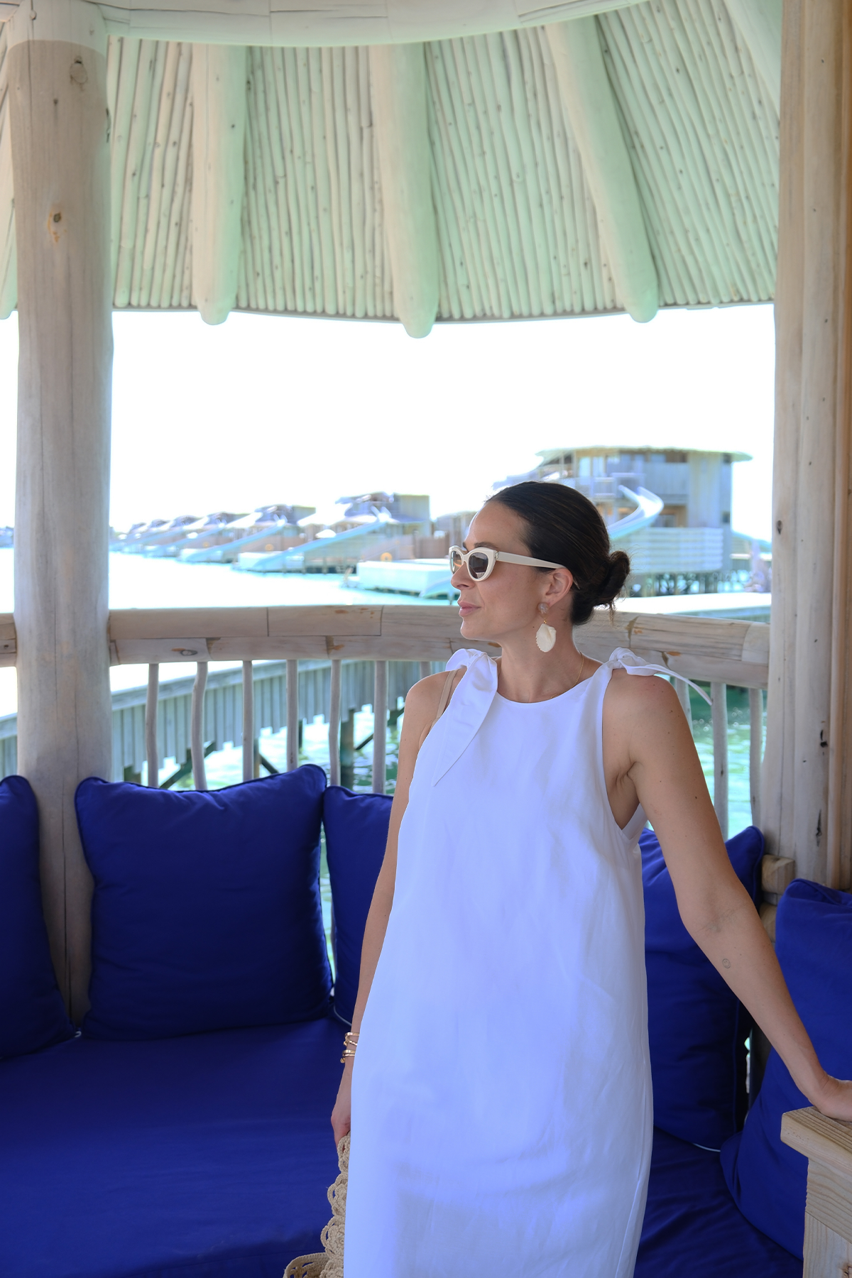 Leinenkleid in weiß