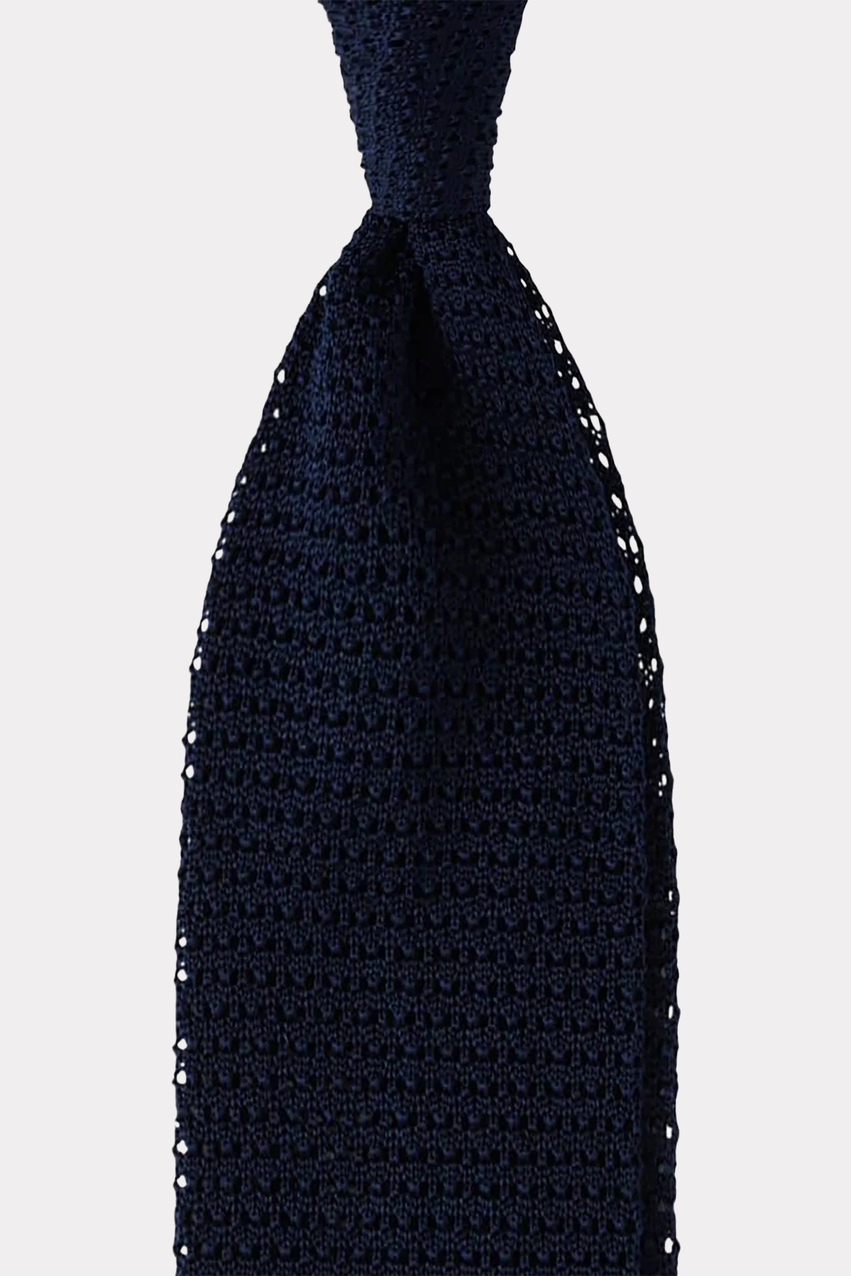 knitted tie in navy