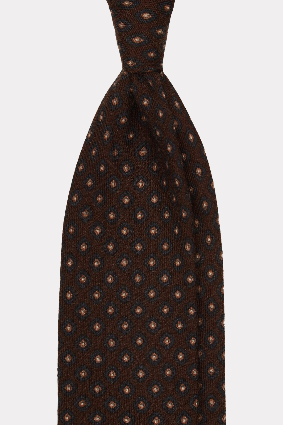 Wool tie in brown