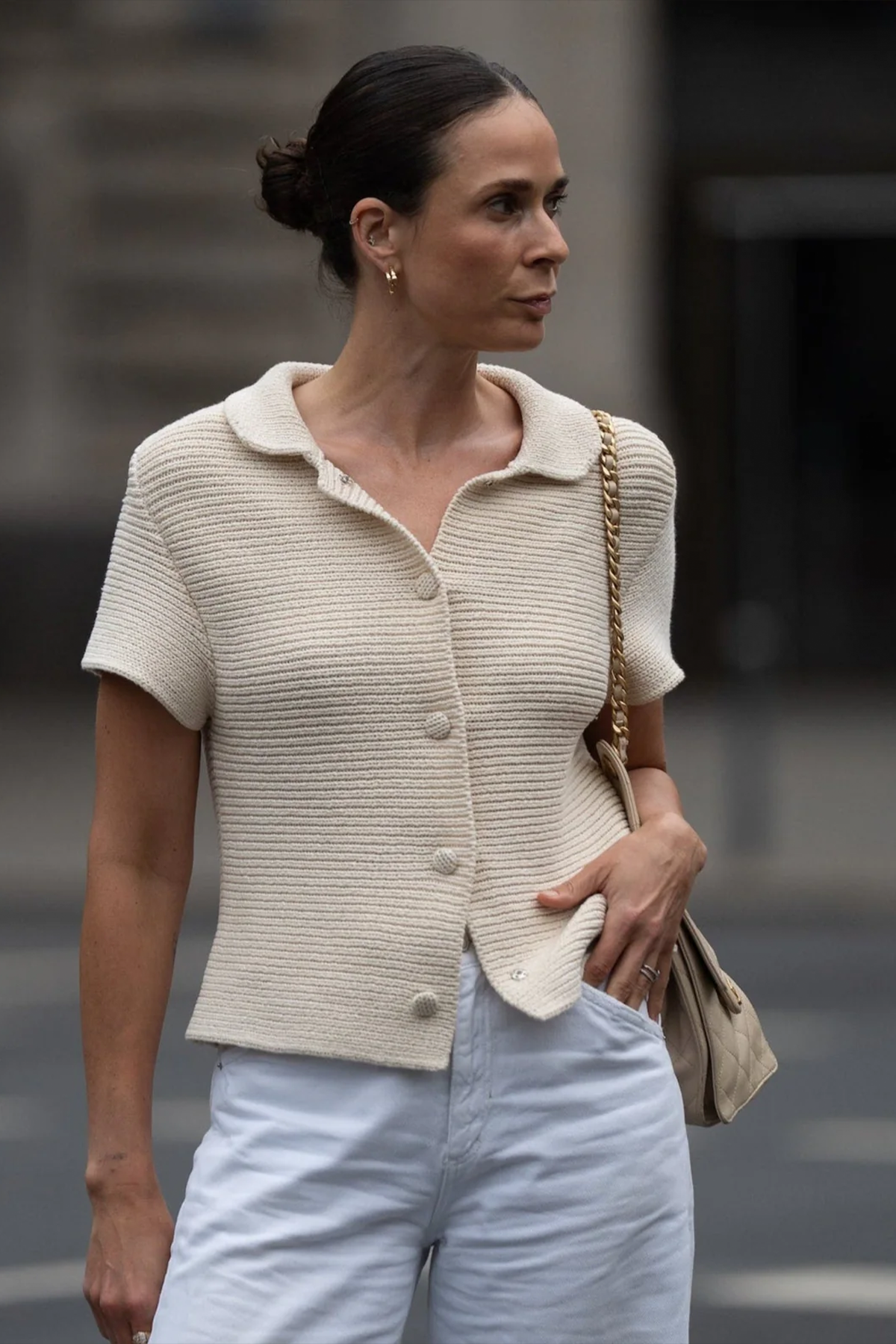 Strickjacke 'Hermine' in blond wood