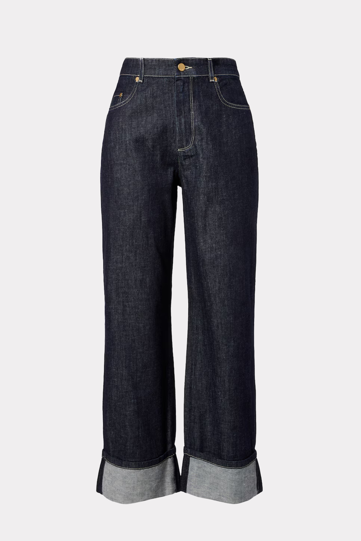 Wide-Leg Cropped-Jeans 'POGGIO' in marine