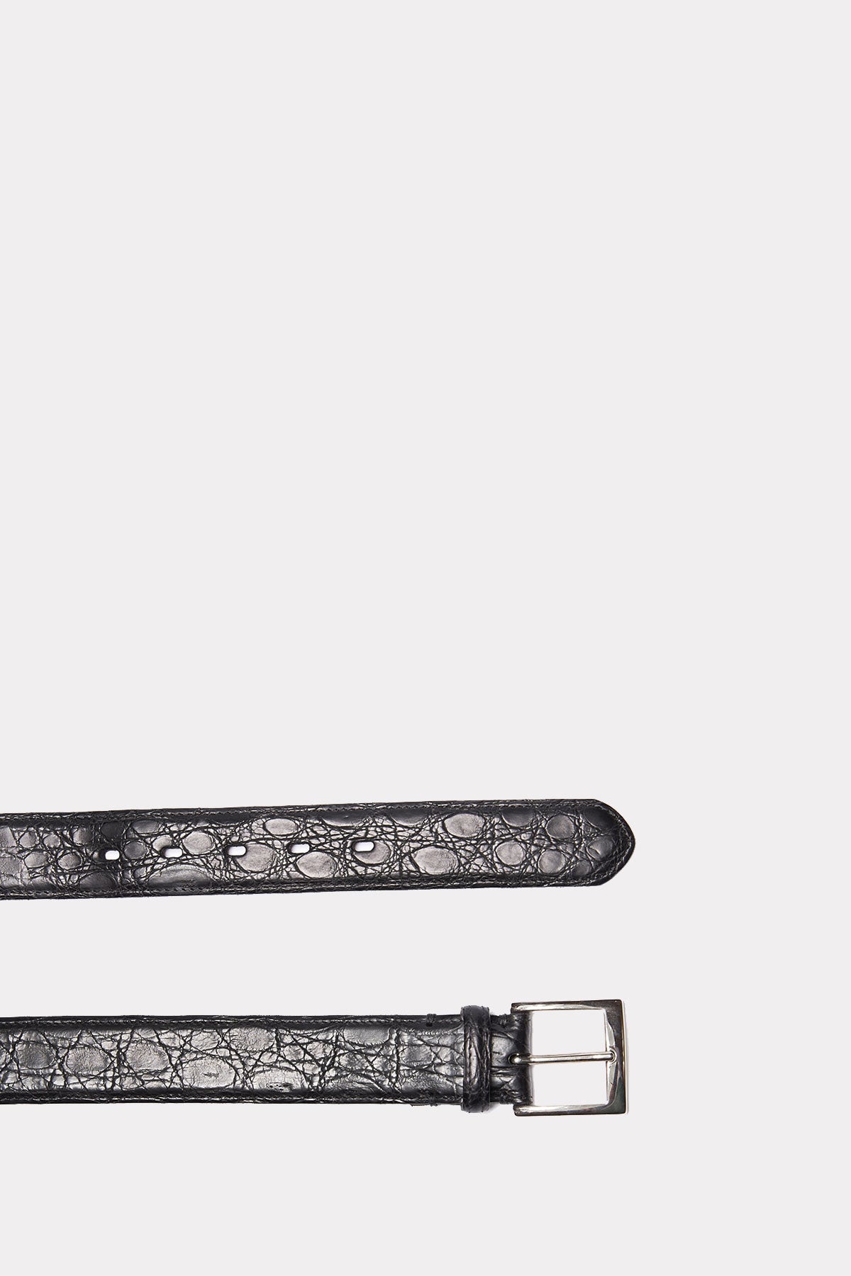 Leather belt in black