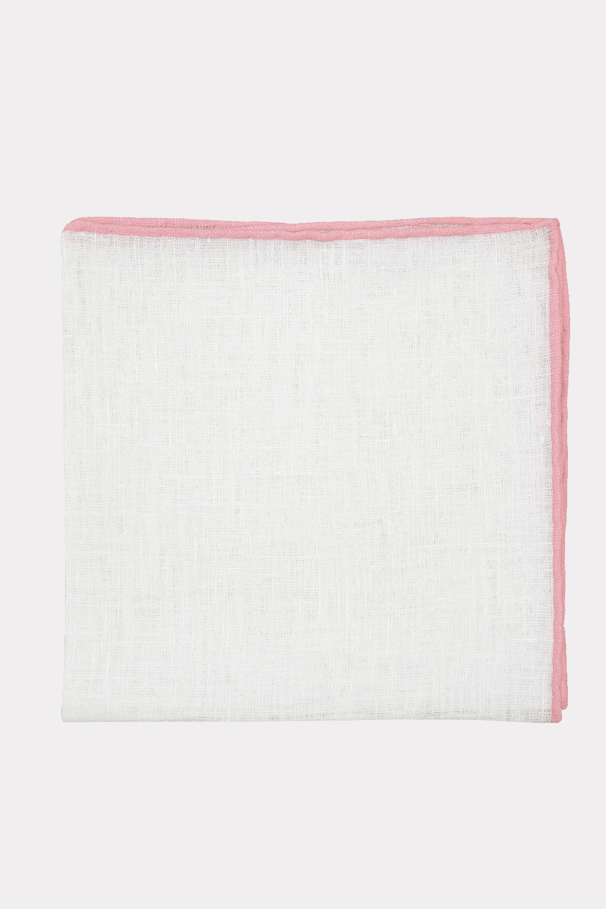 Einstecktuch in weiss mit rose kante