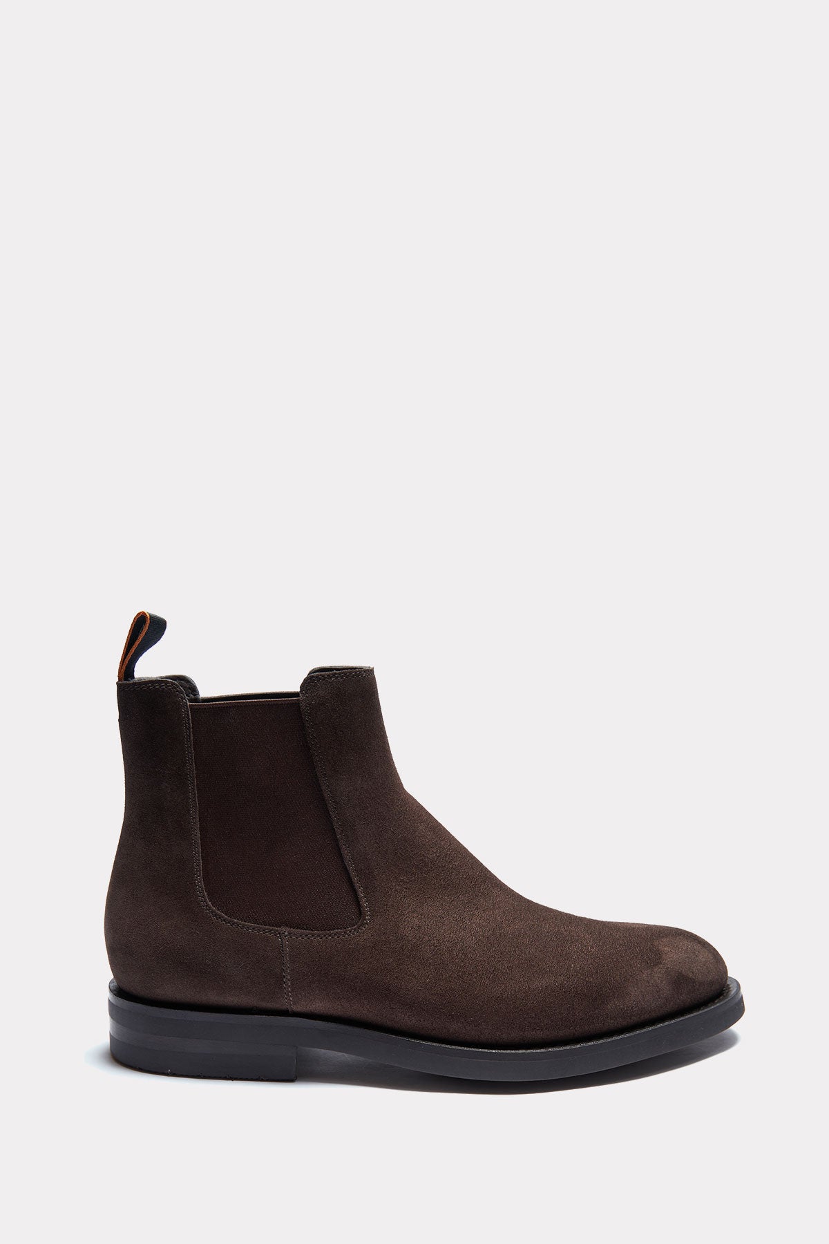 Veloursleder Chelsea Boots in braun