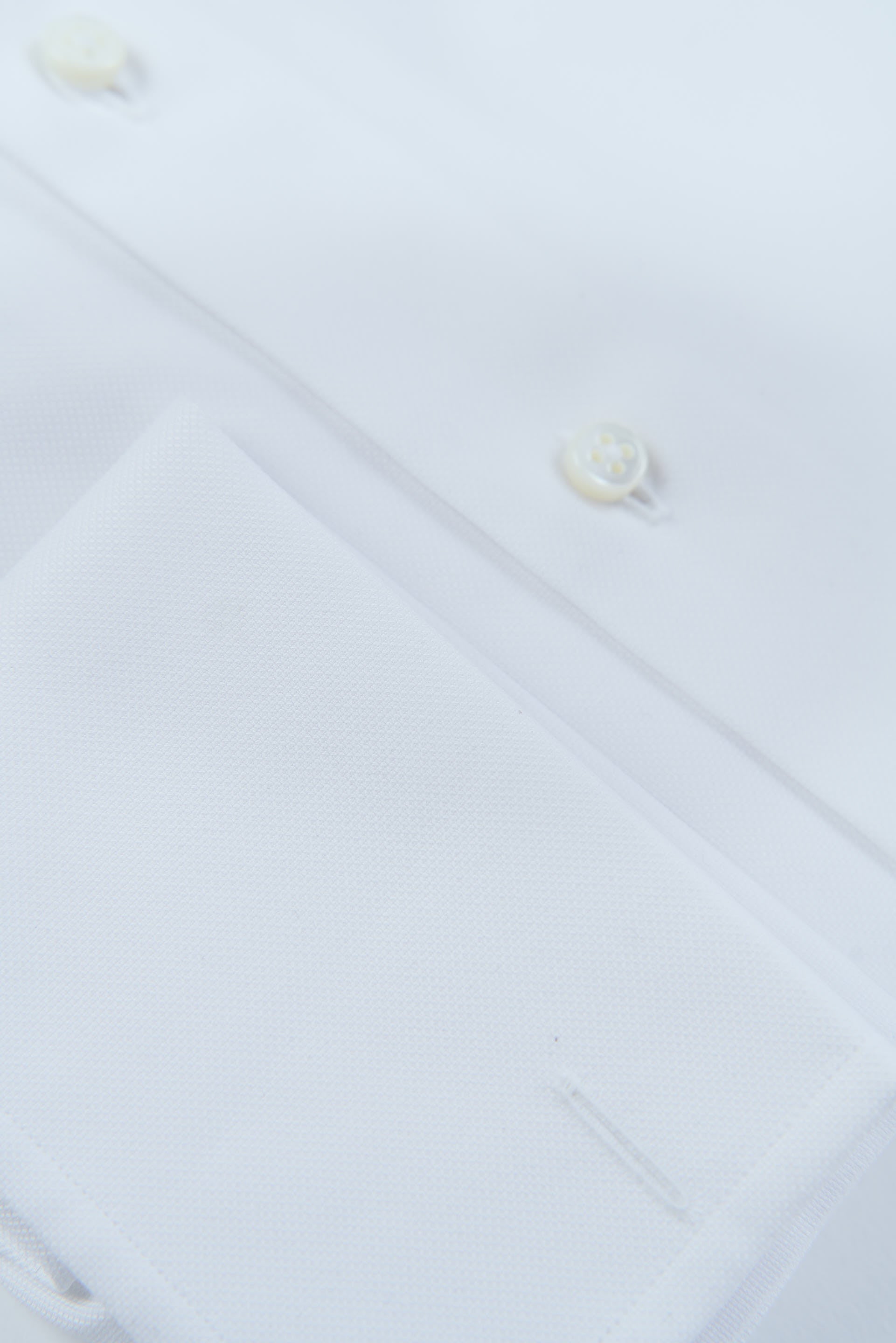 Piqué Hemd in weiß mit Haifischkragen