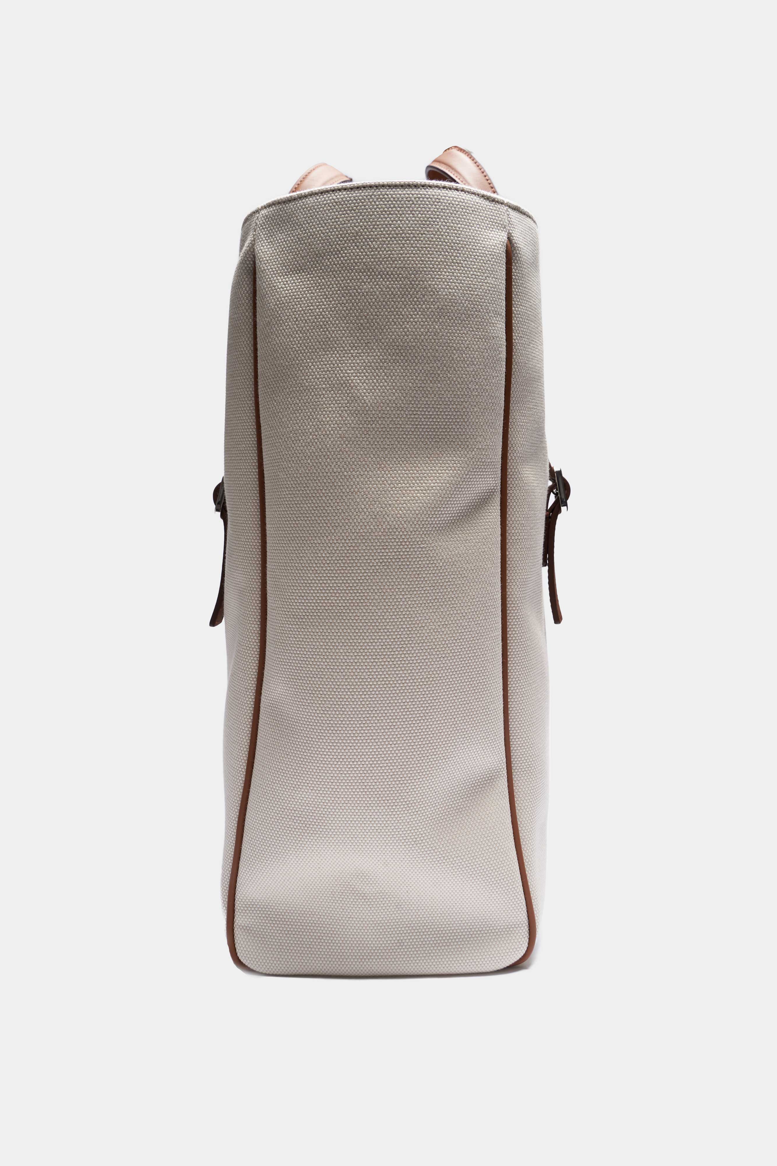 Canvas shopper in beige