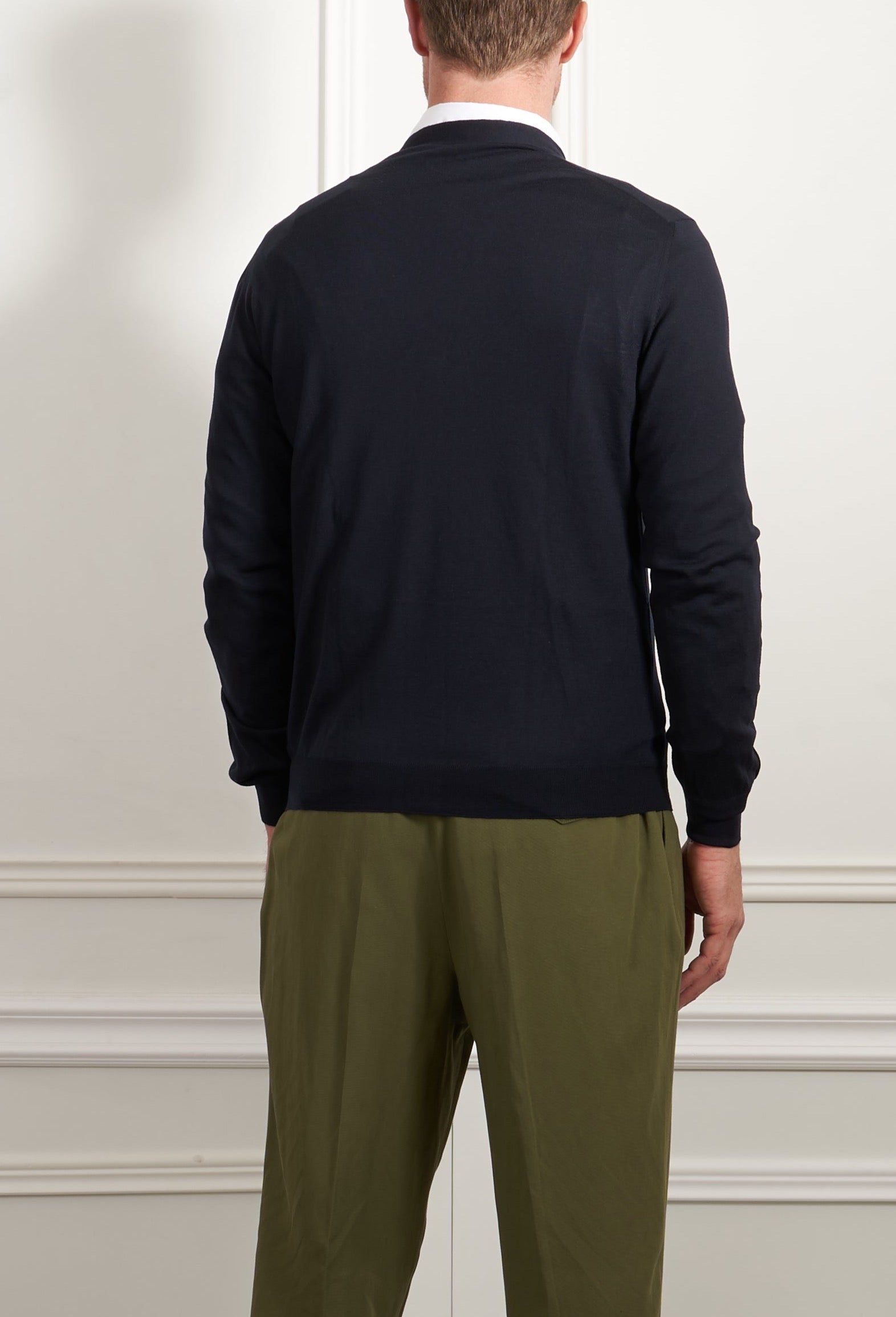 Merinowoll-Cardigan in marine
