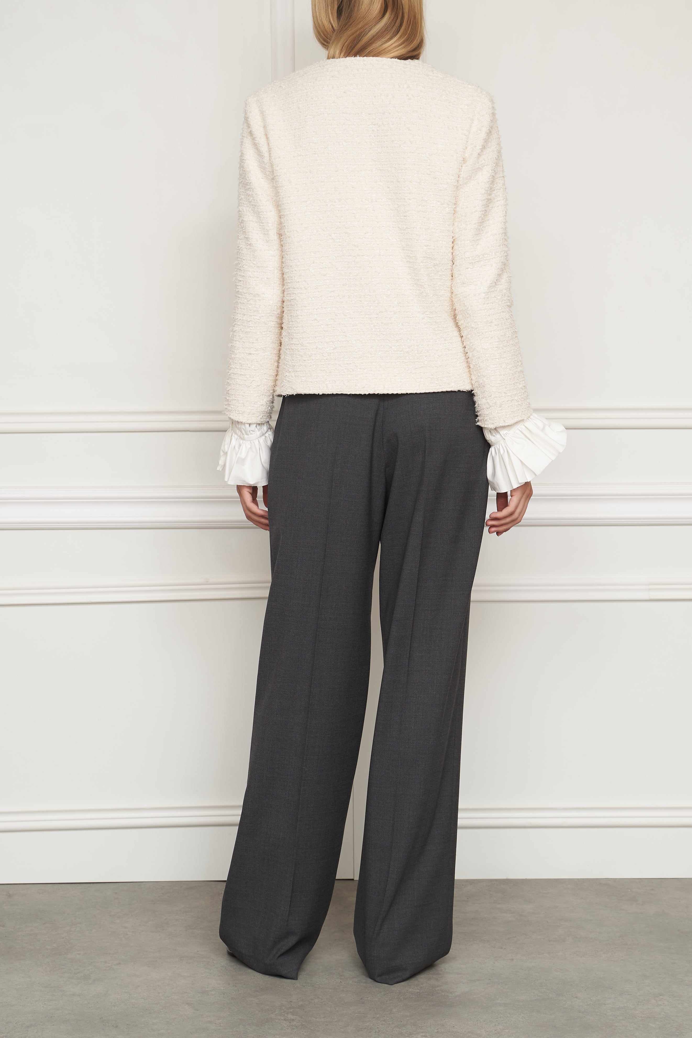 Glitzer Blazer in weiß
