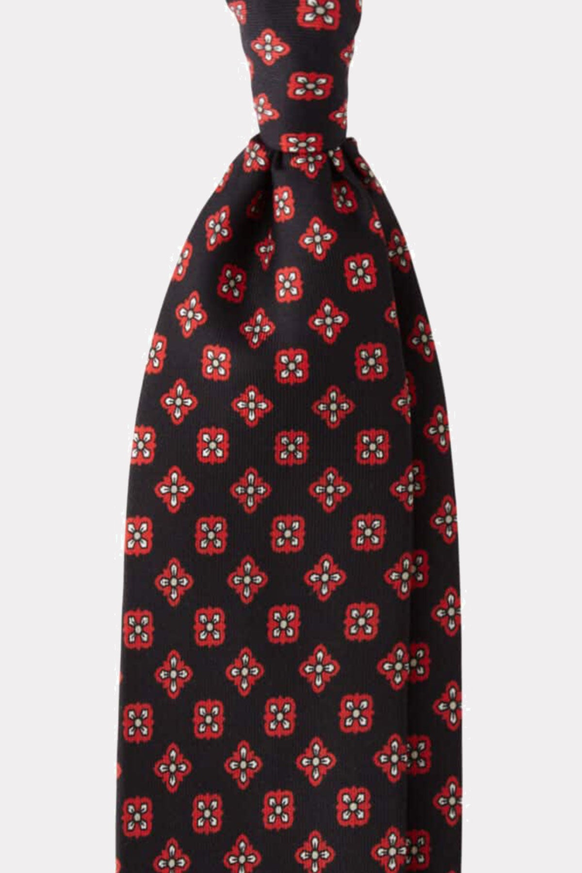 Krawatte in schwarz-rot gemustert