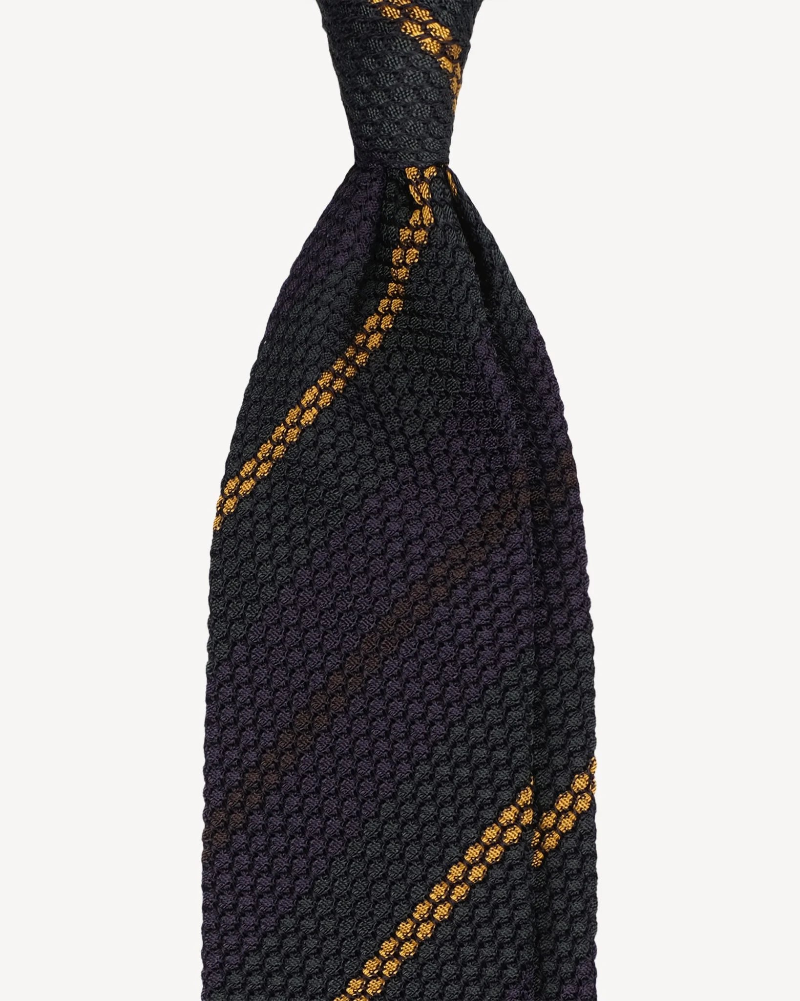 Tie in navy and white striped