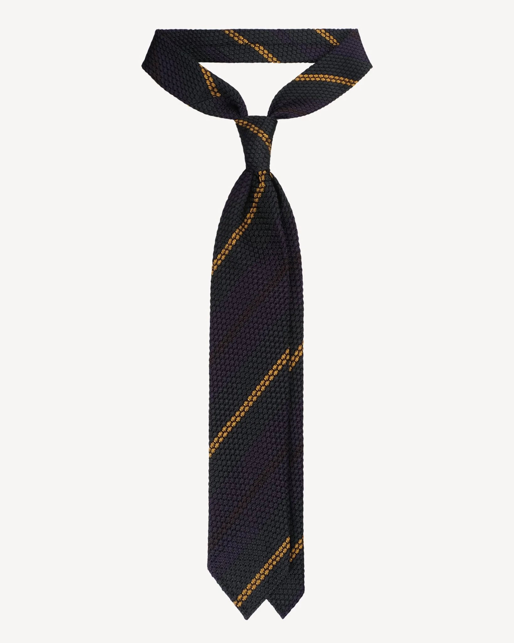 Tie in navy and white striped