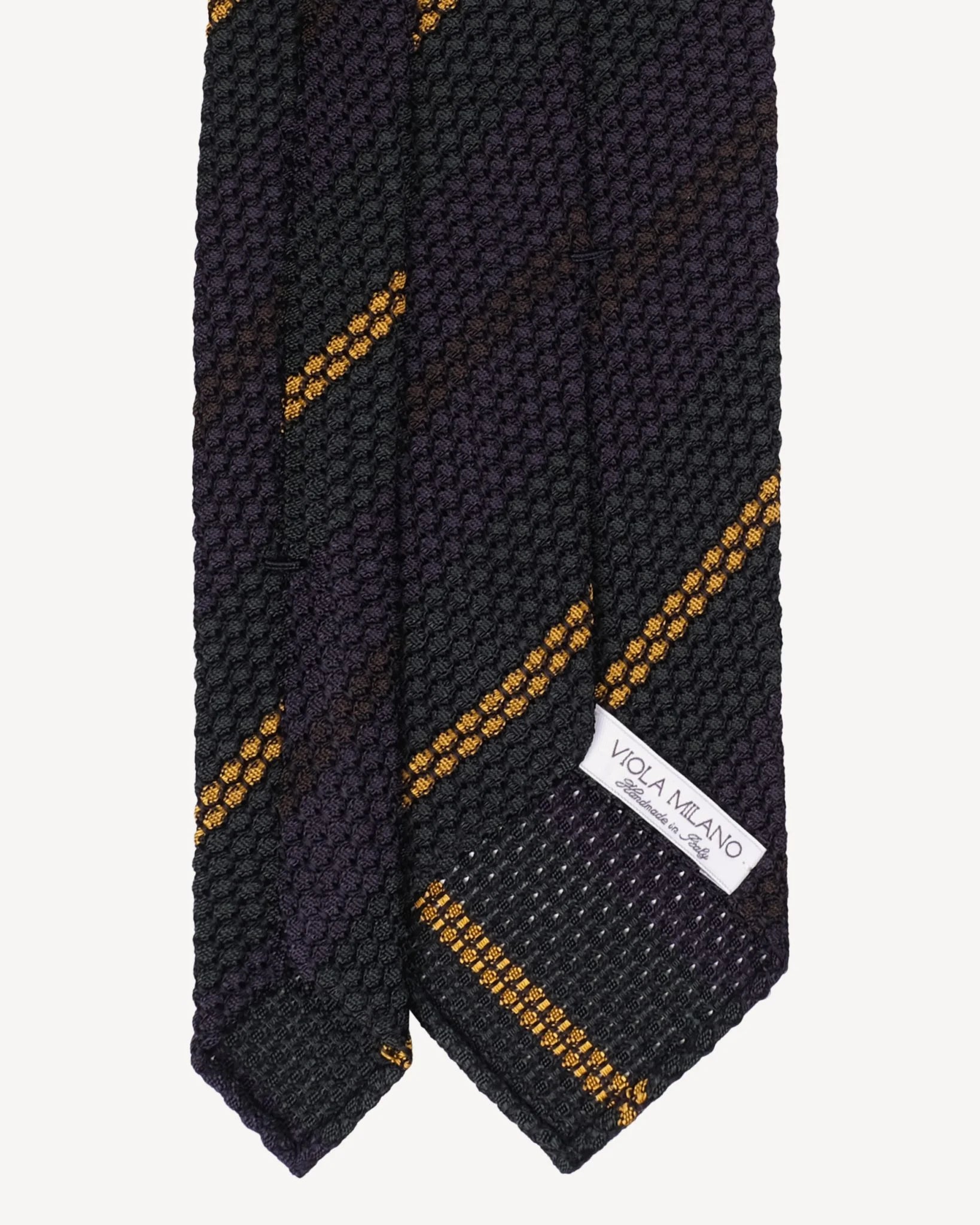 Krawatte in marine-grün gestreift