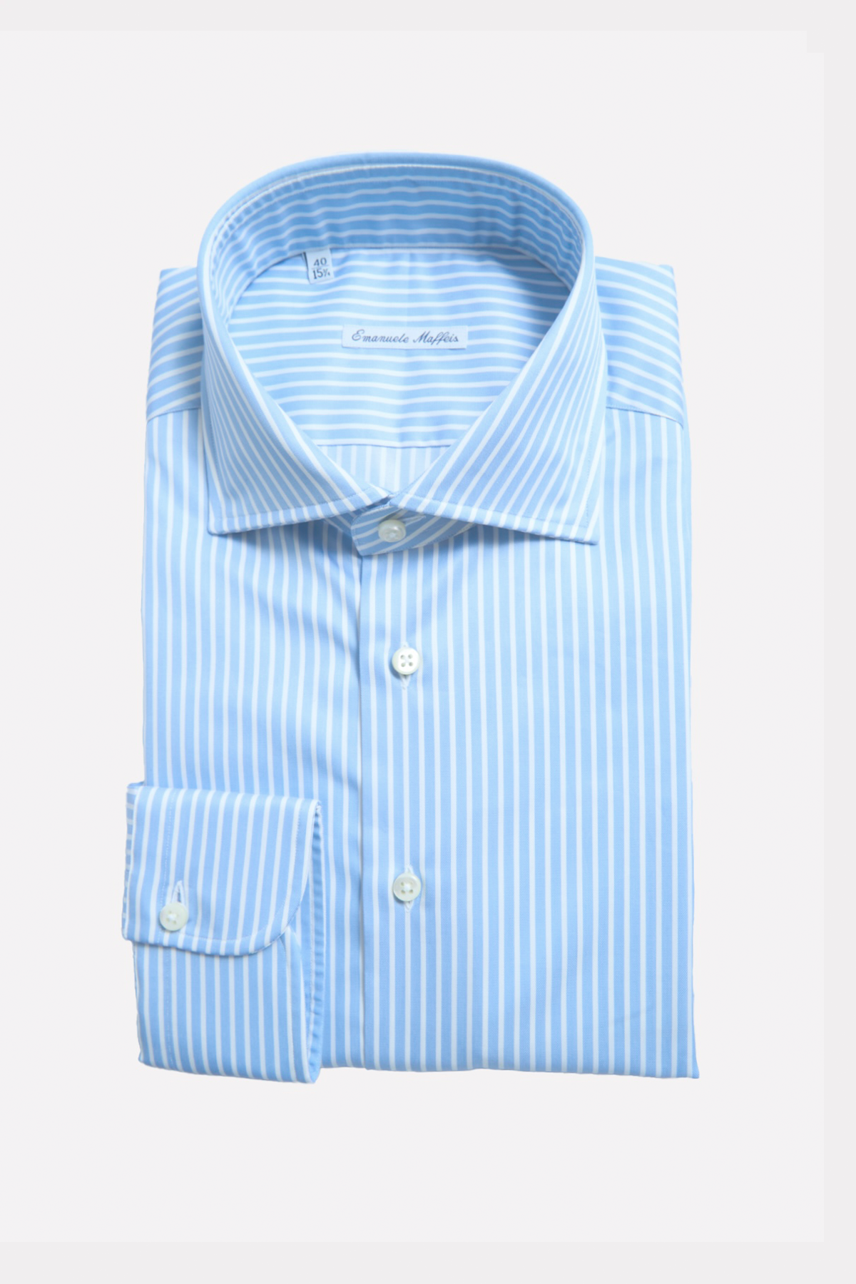 Blue and white striped shirt