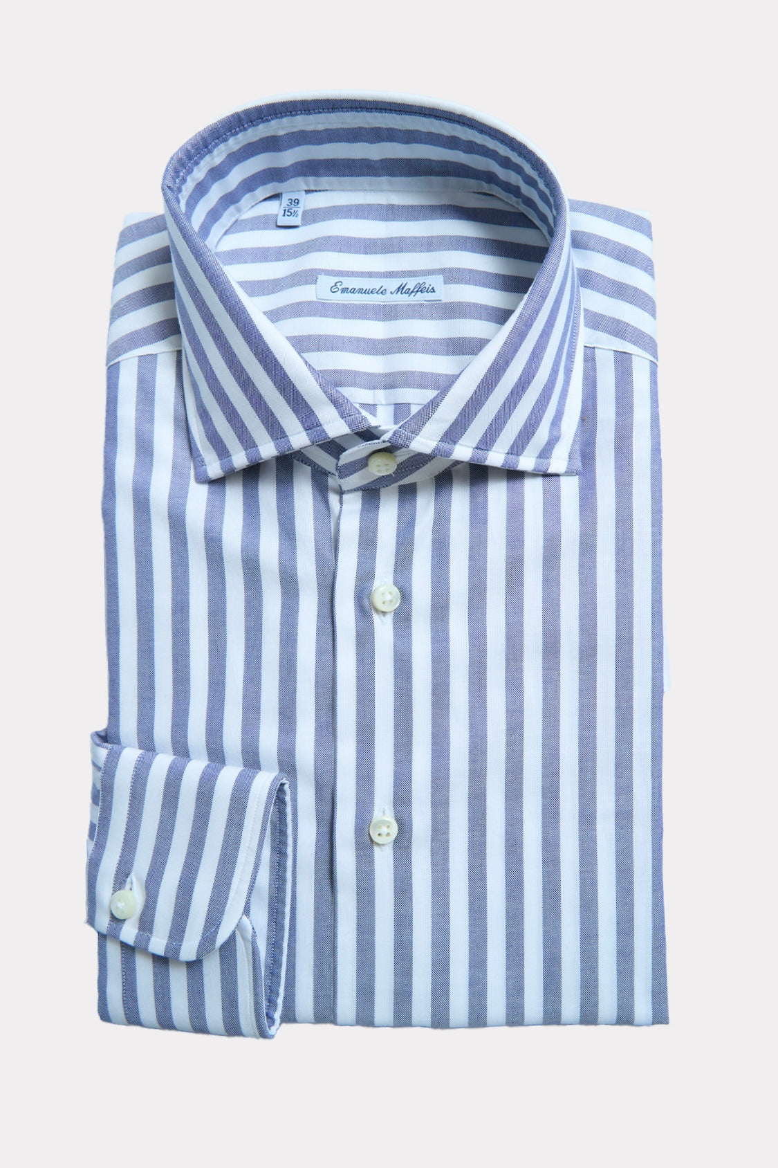 Blue and white striped shirt