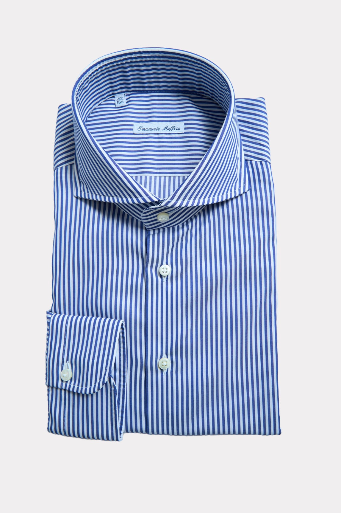 Blue and white striped shirt