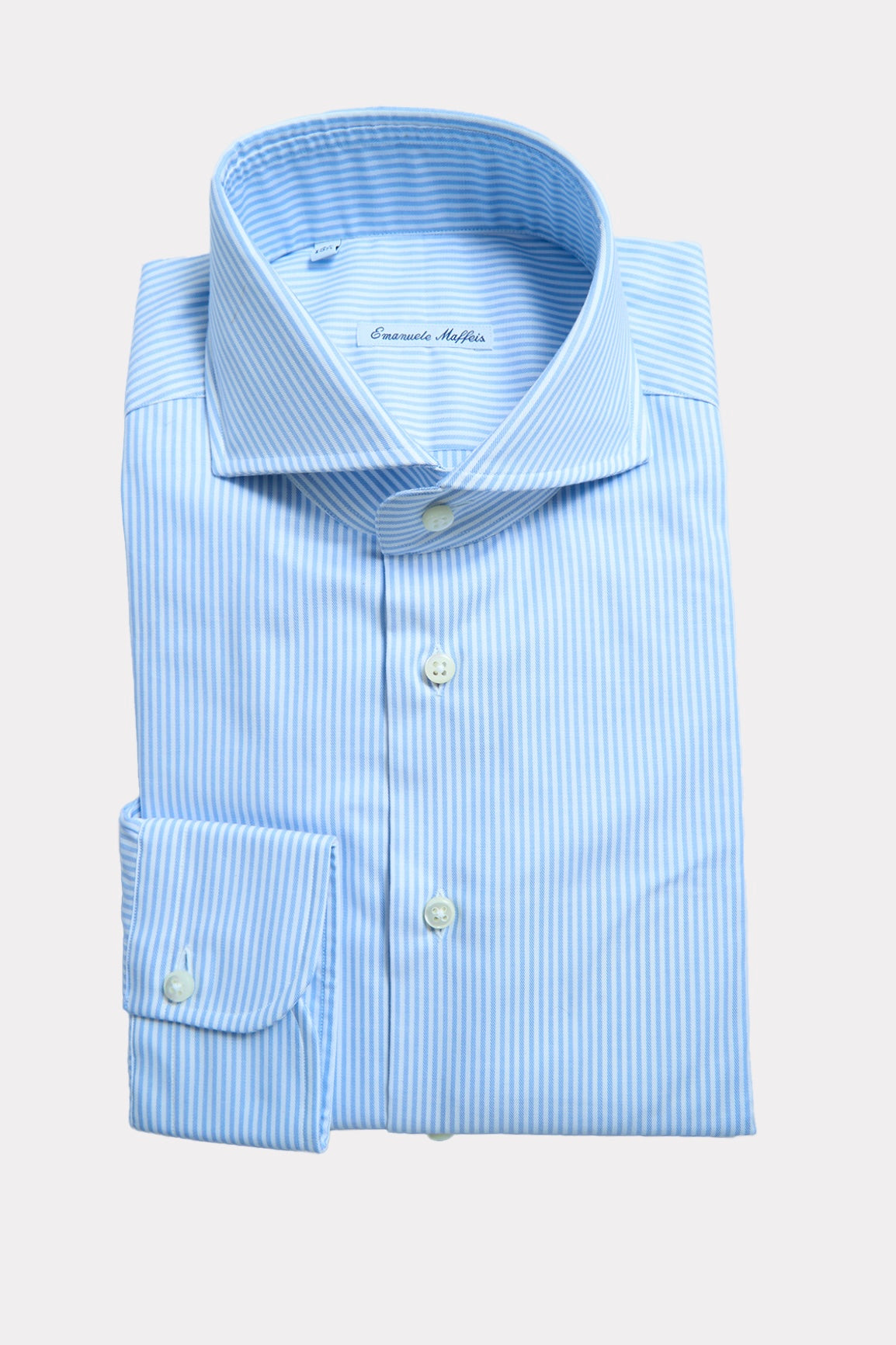 Blue and white striped shirt