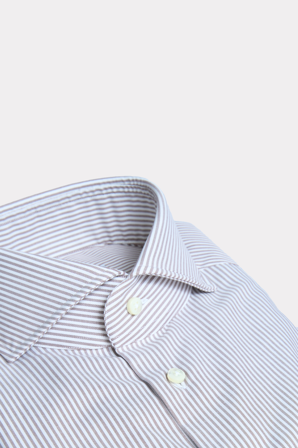 Brown and white striped shirt