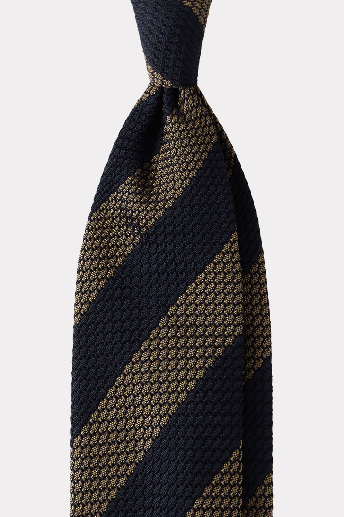 Krawatte in marine-beige gestreift