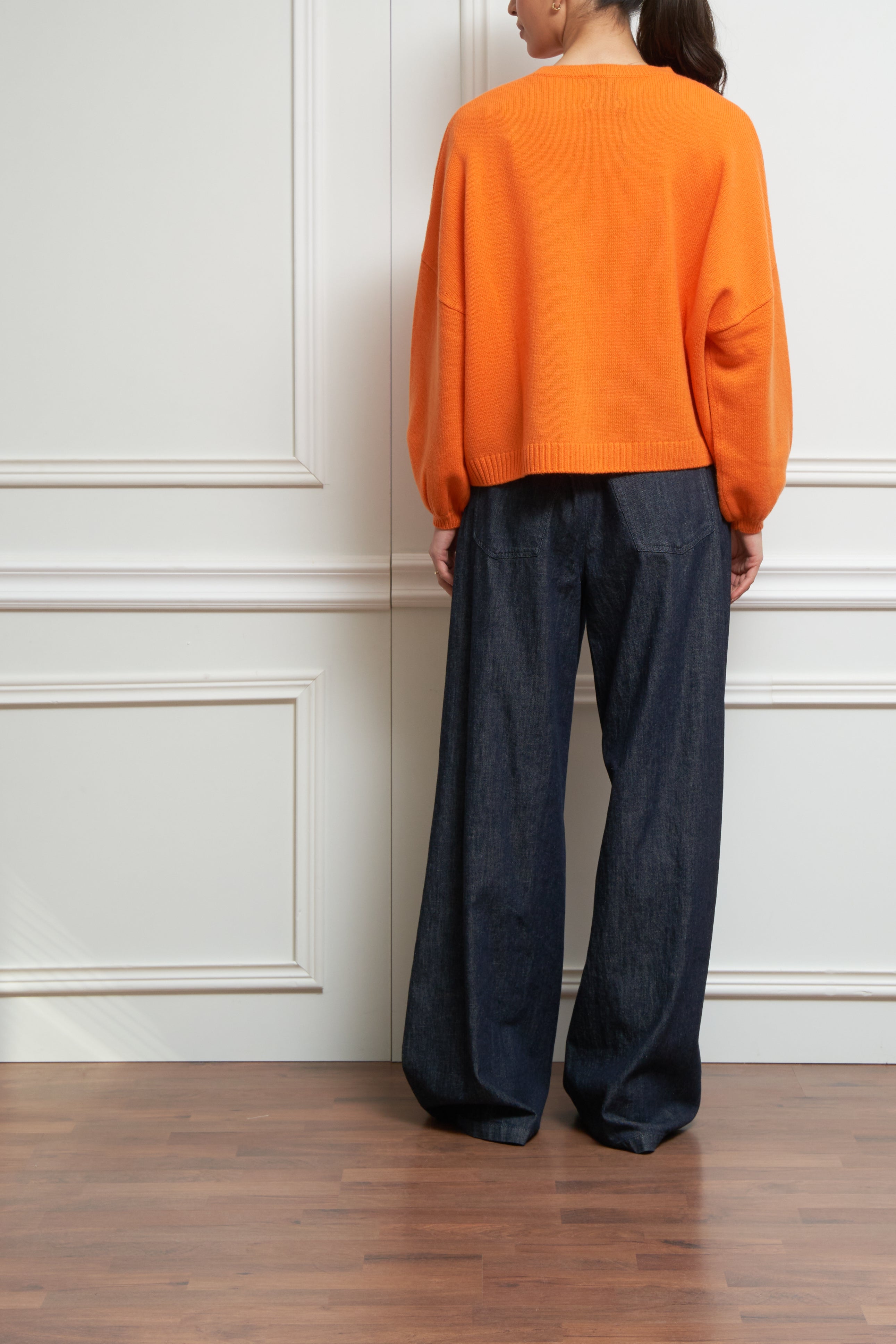 Kaschmirpullover in orange