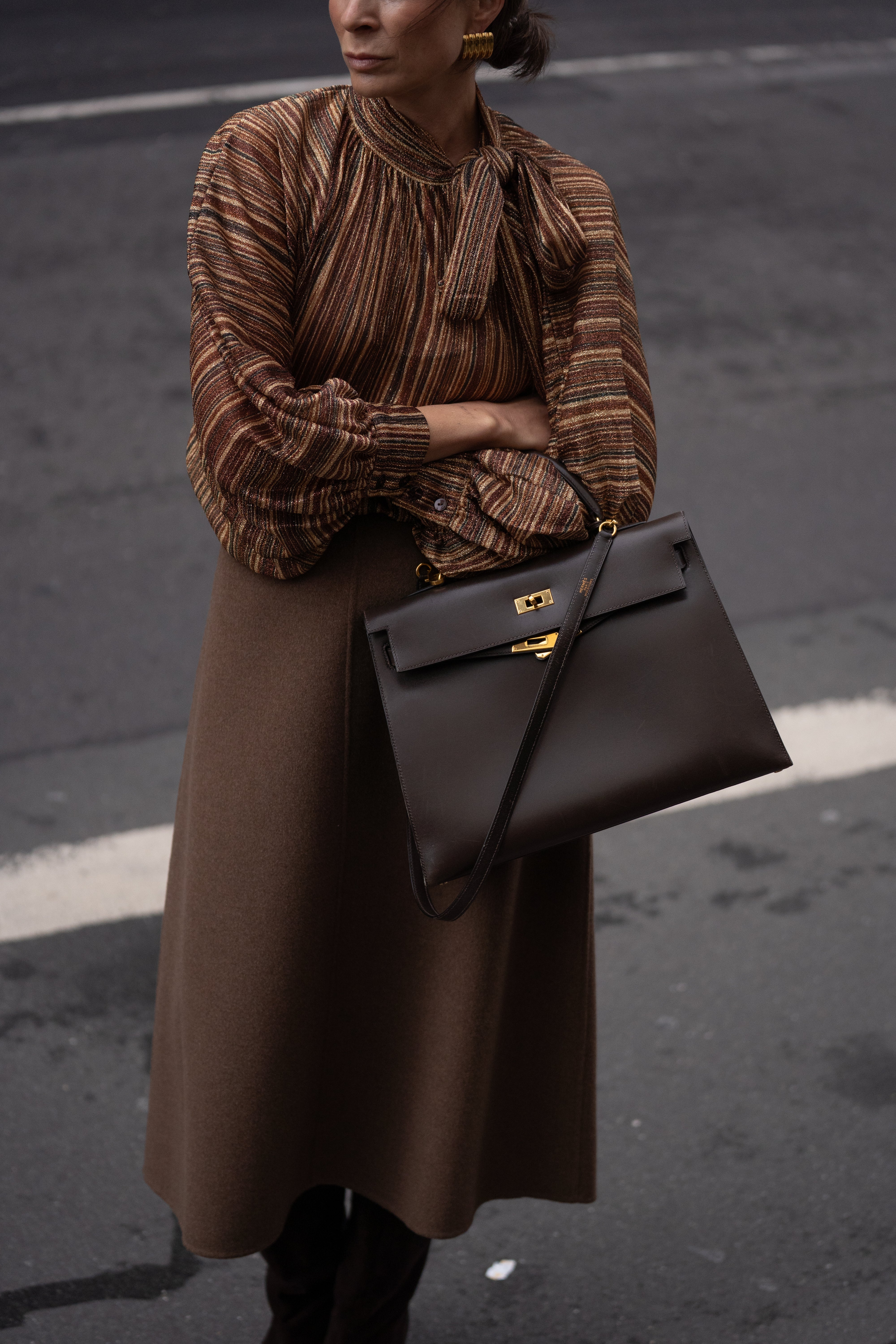 Glitzerende Schluppenbluse in multi