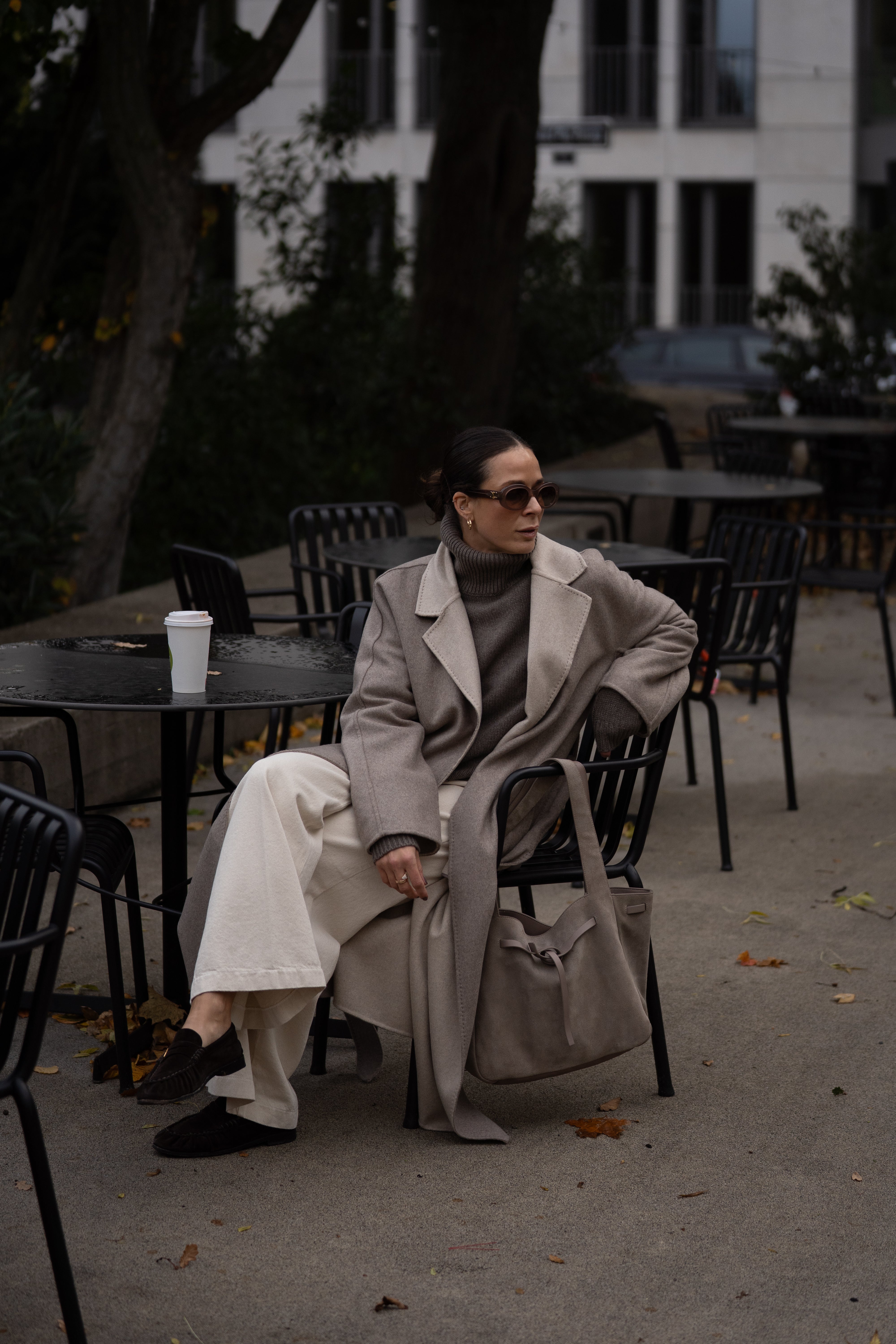 Wildledertasche in beige