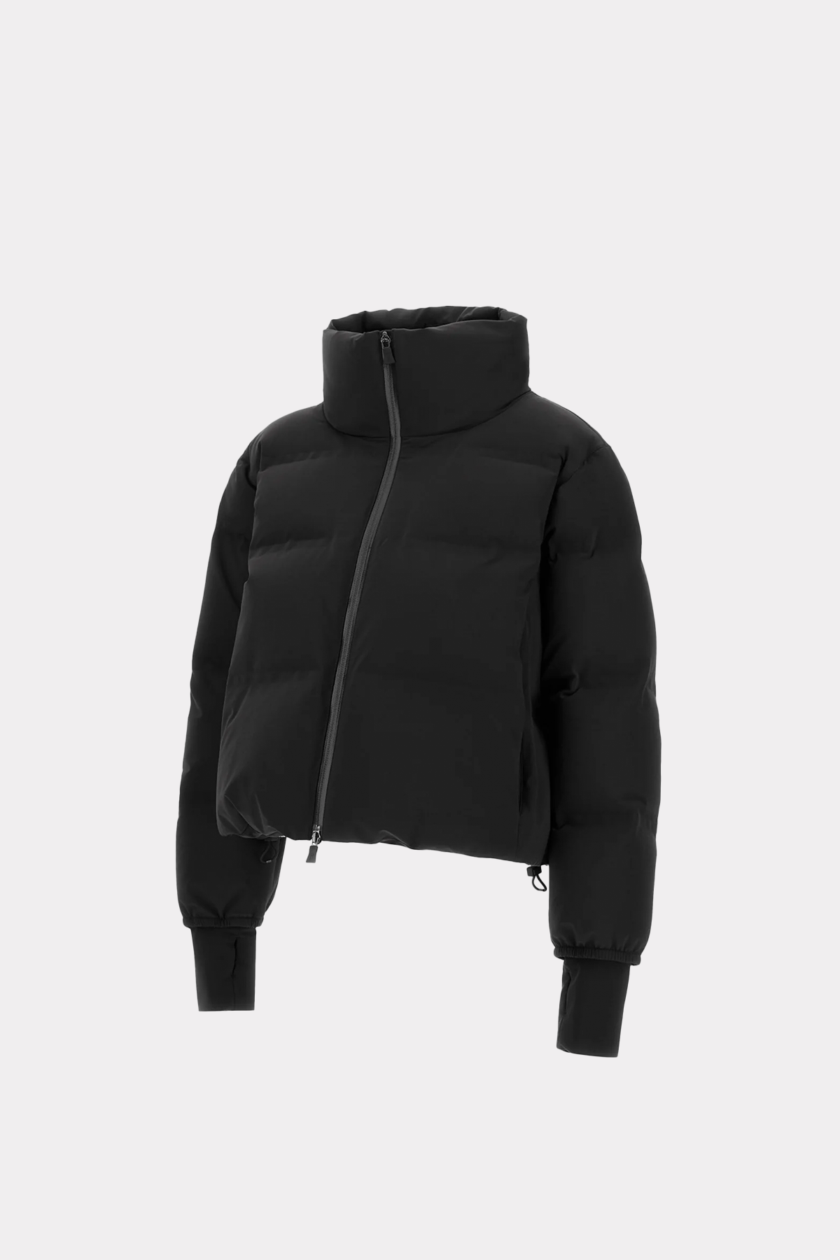 Kurze Daunenjacke in schwarz