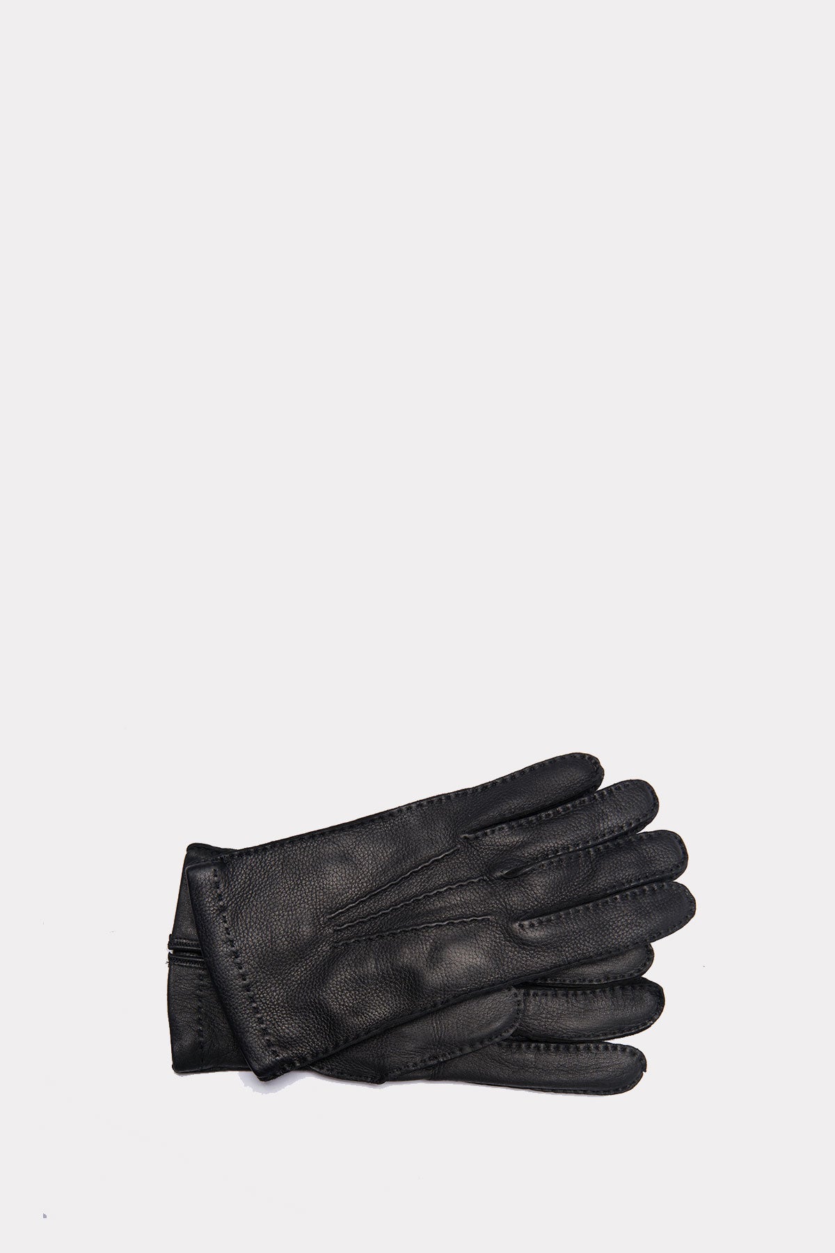 Hirschleder Handschuhe in schwarz