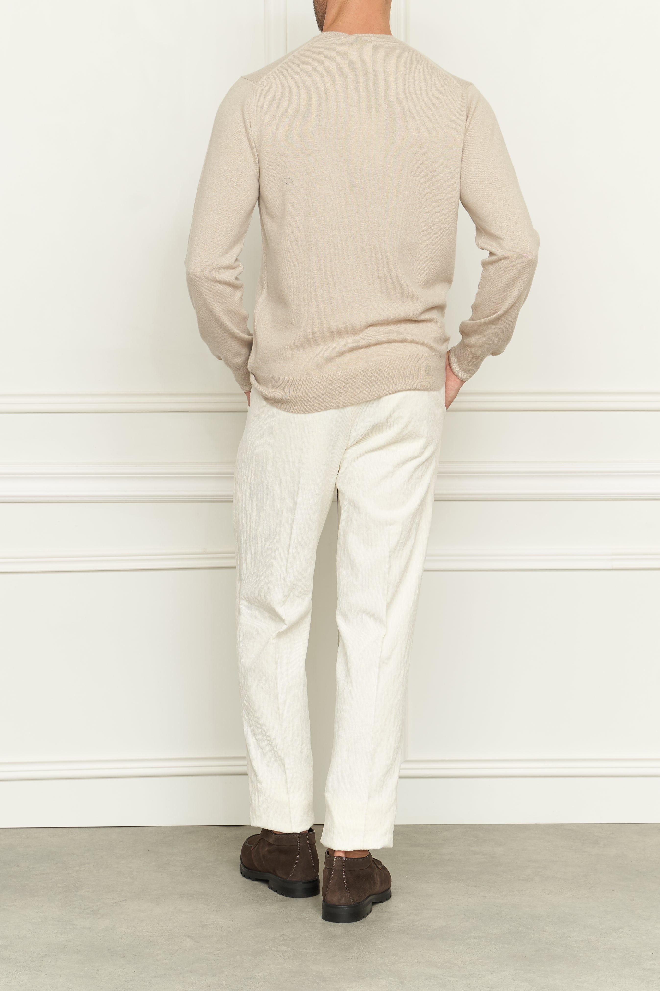 Cashmere-Pullover in beige