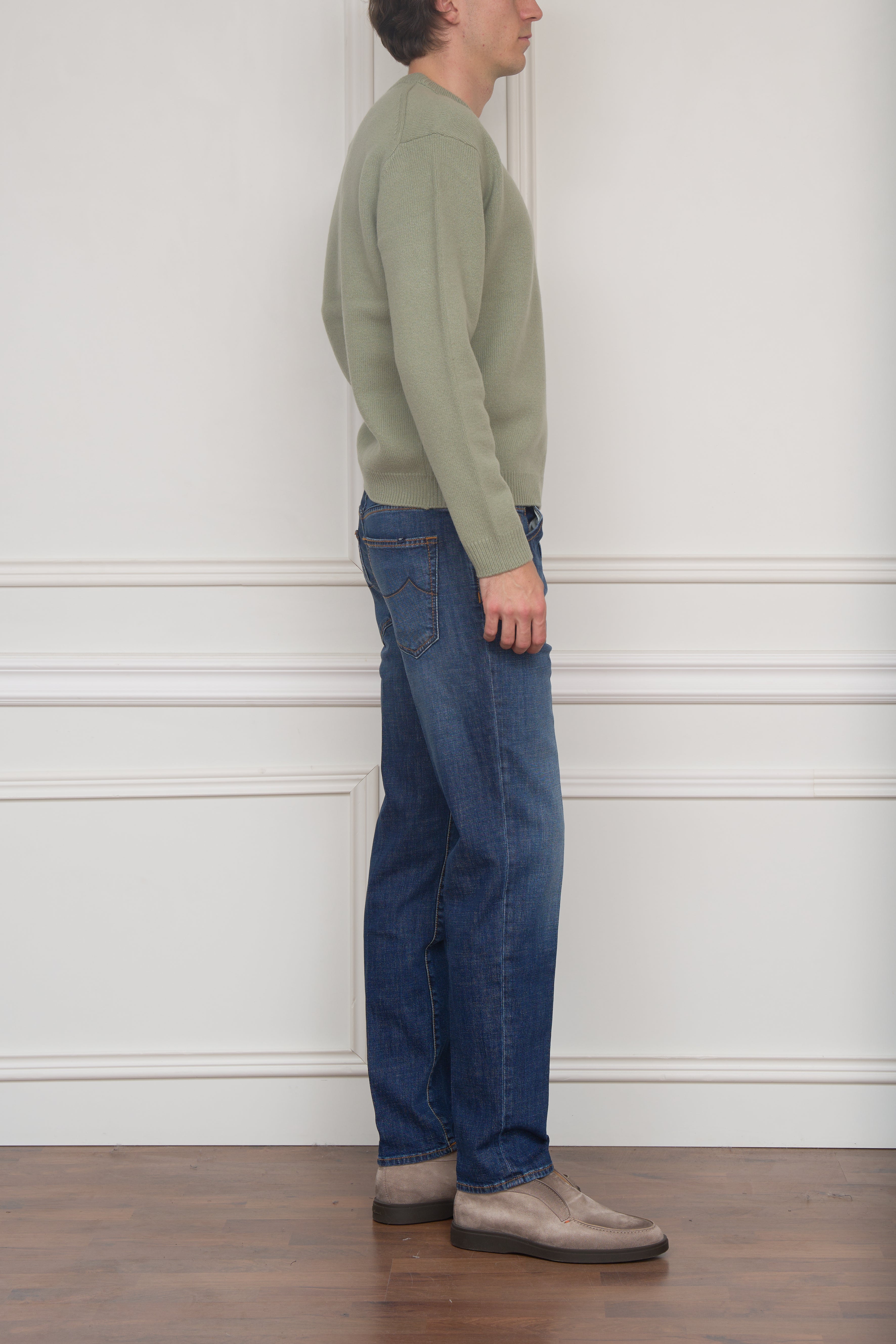 Merino Pullover in grün