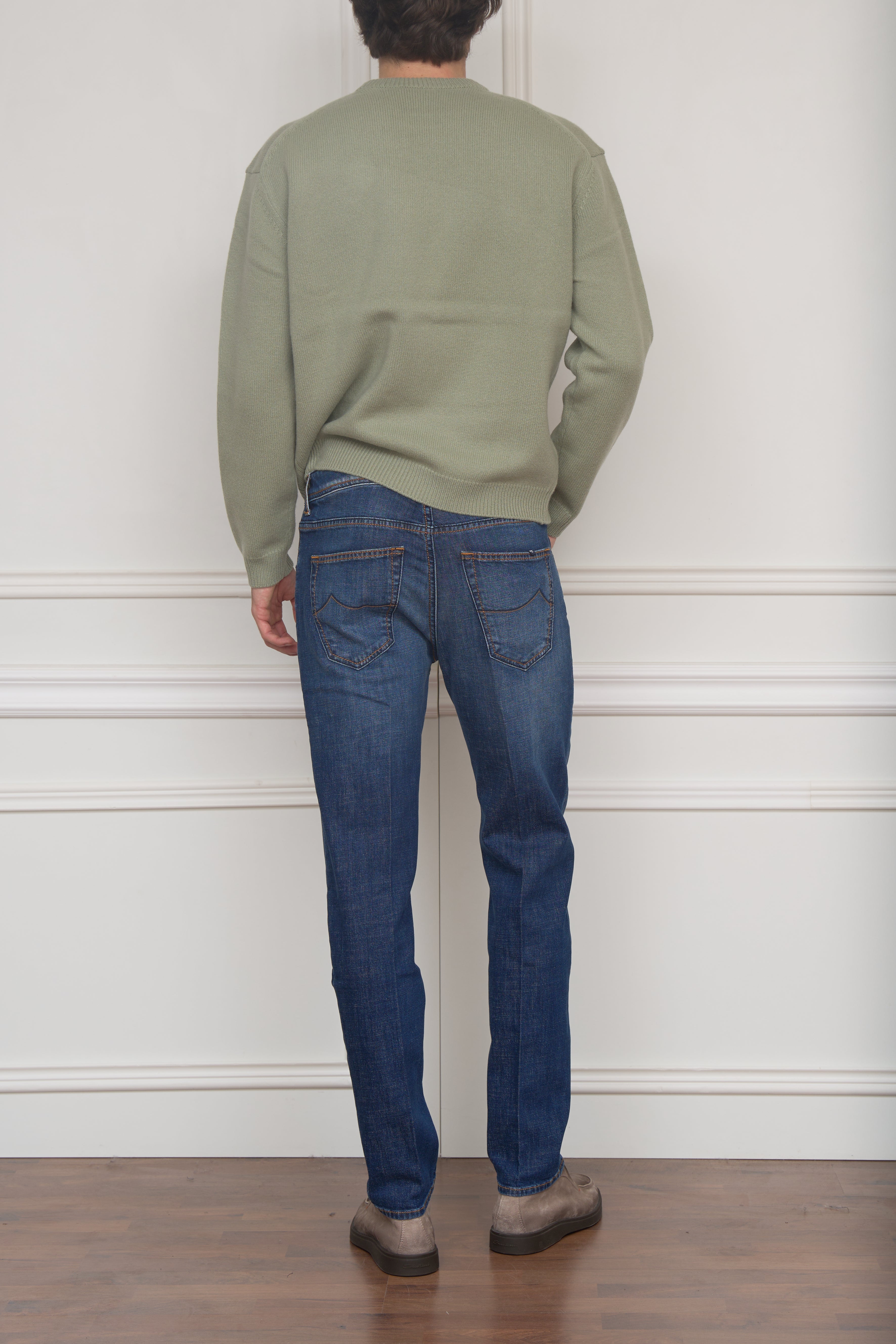 Merino Pullover in grün