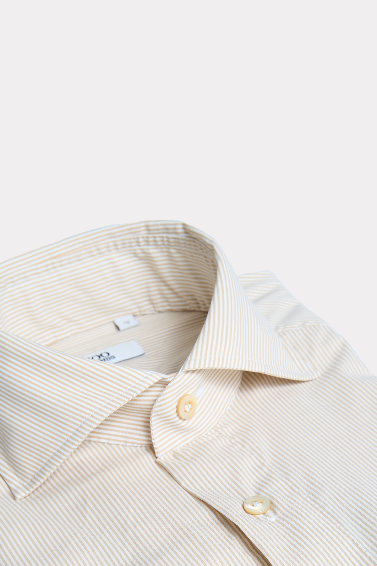 Shirt in beige and white striped