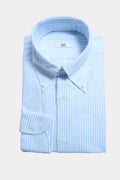 blue and white striped shirt