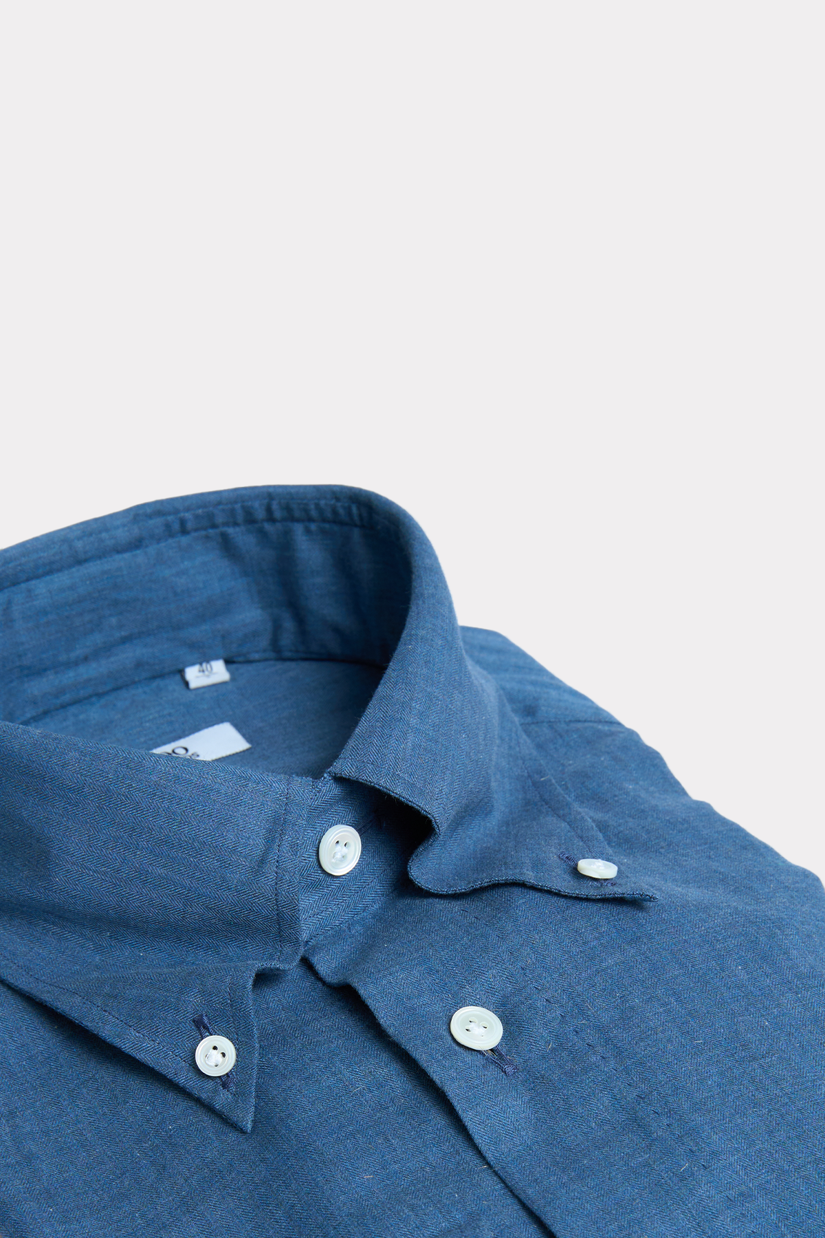 Blue herringbone shirt