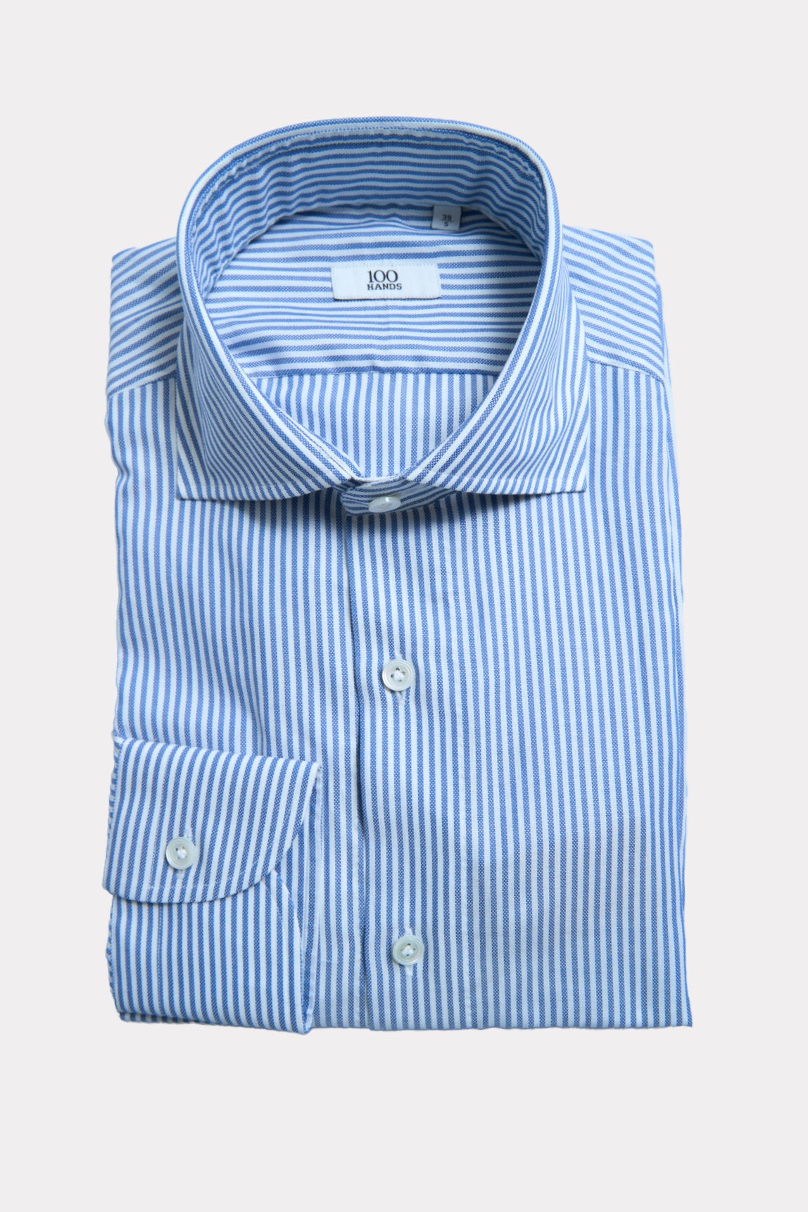 Blue and white striped shirt