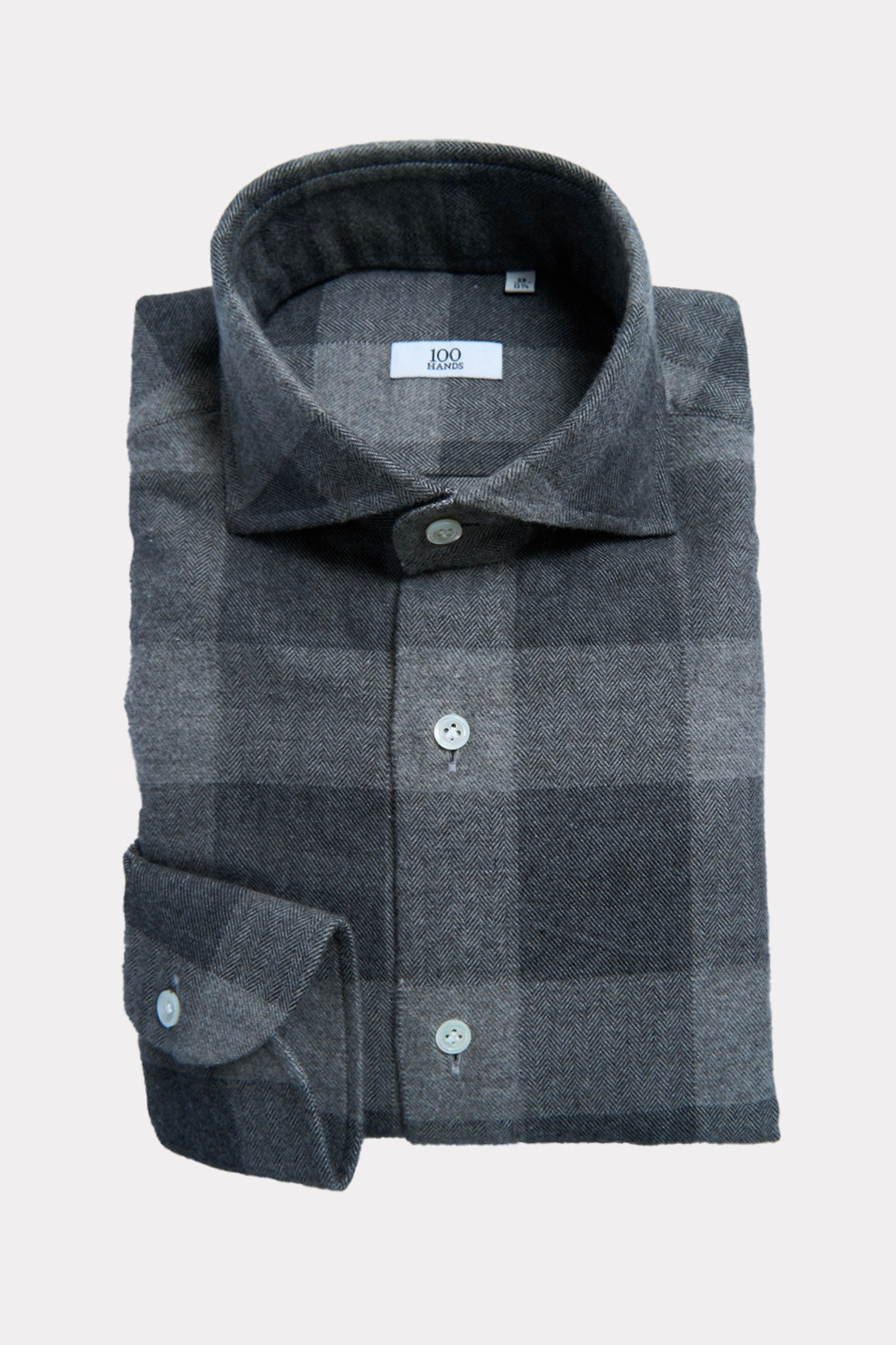 Flannel shirt in grey plaid