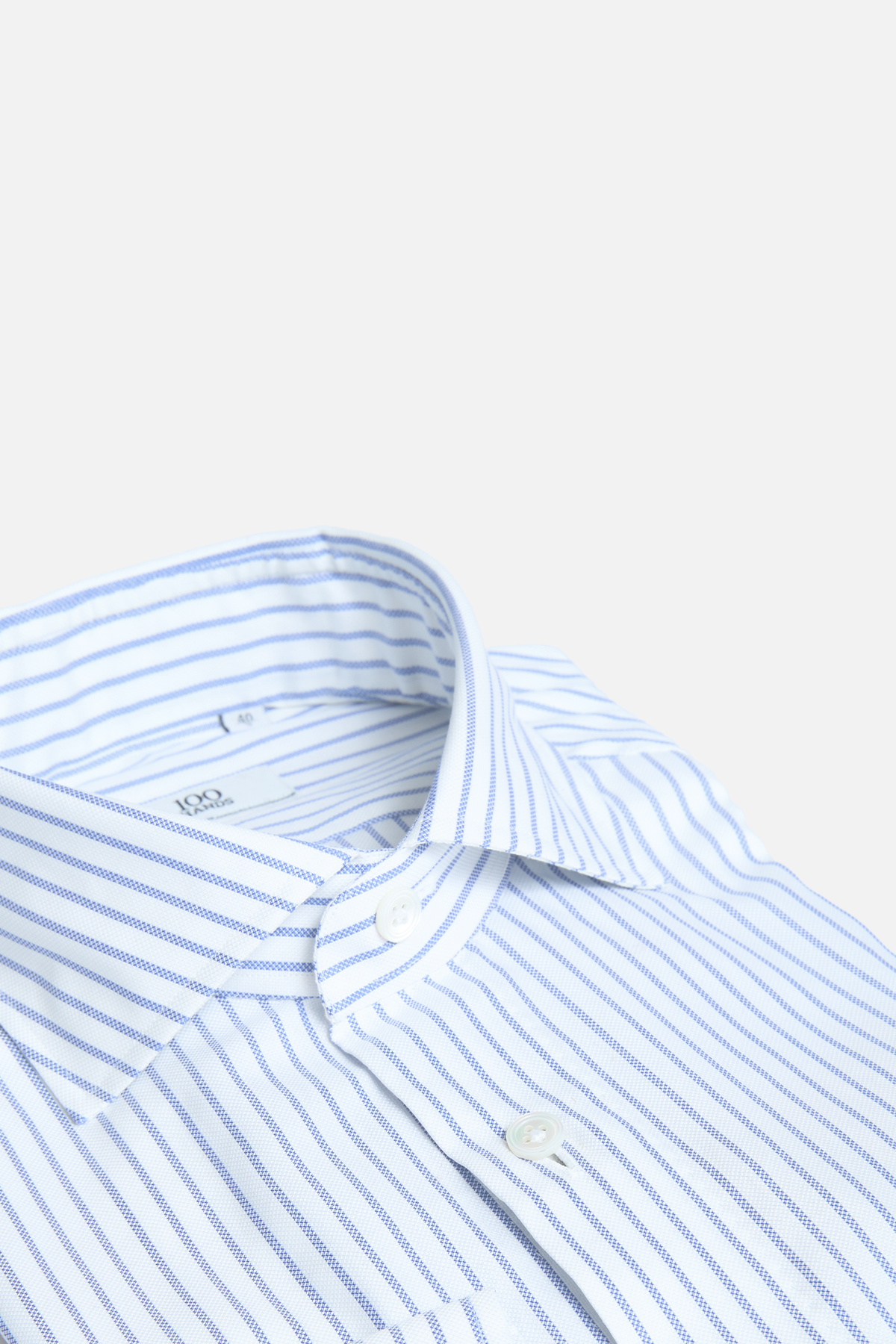 Blue and white striped shirt