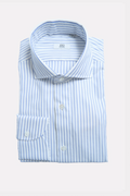 blue and white striped shirt