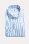 blue and white striped shirt