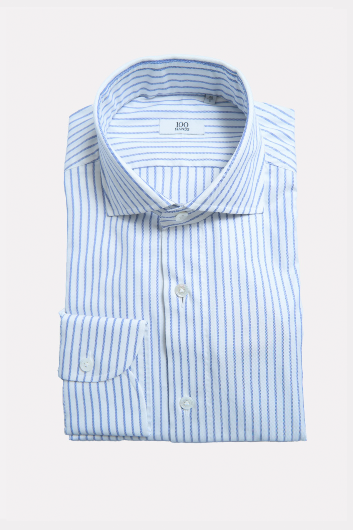 Blue and white striped shirt