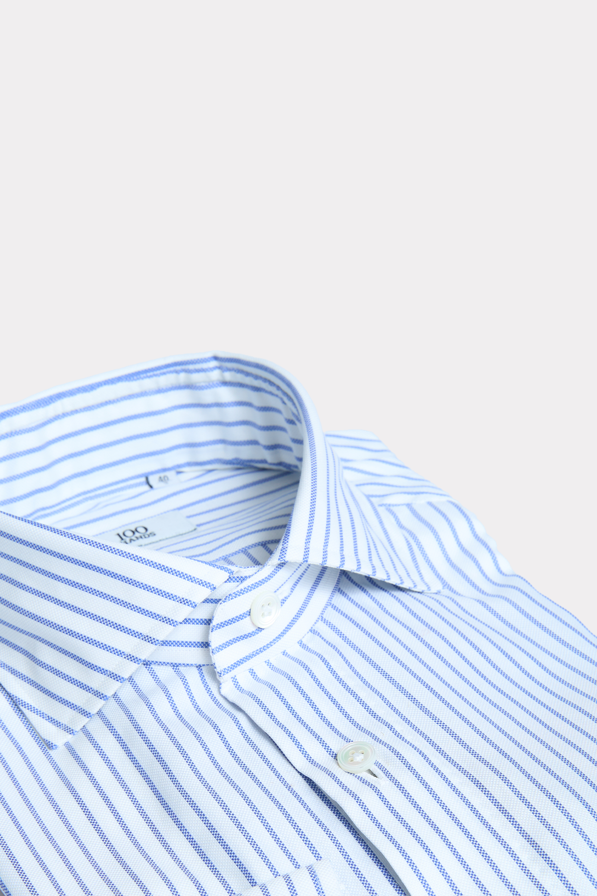 Blue and white striped shirt
