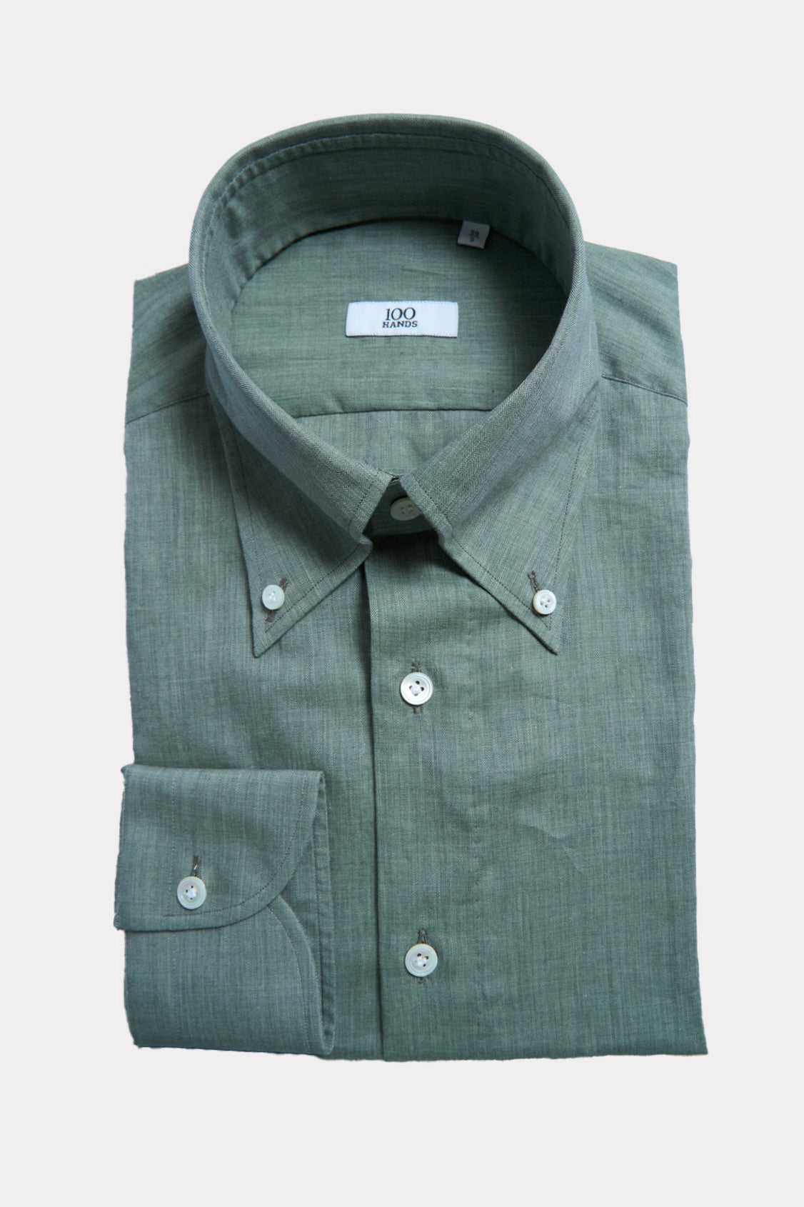 Herringbone shirt in green