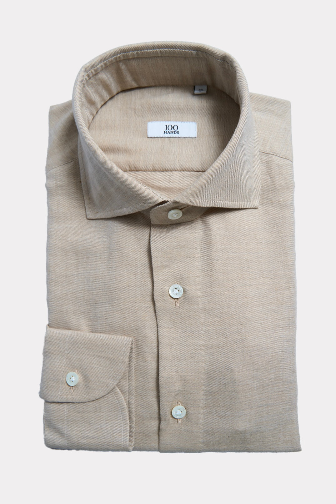 Flannel shirt in beige
