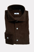 brown corduroy shirt