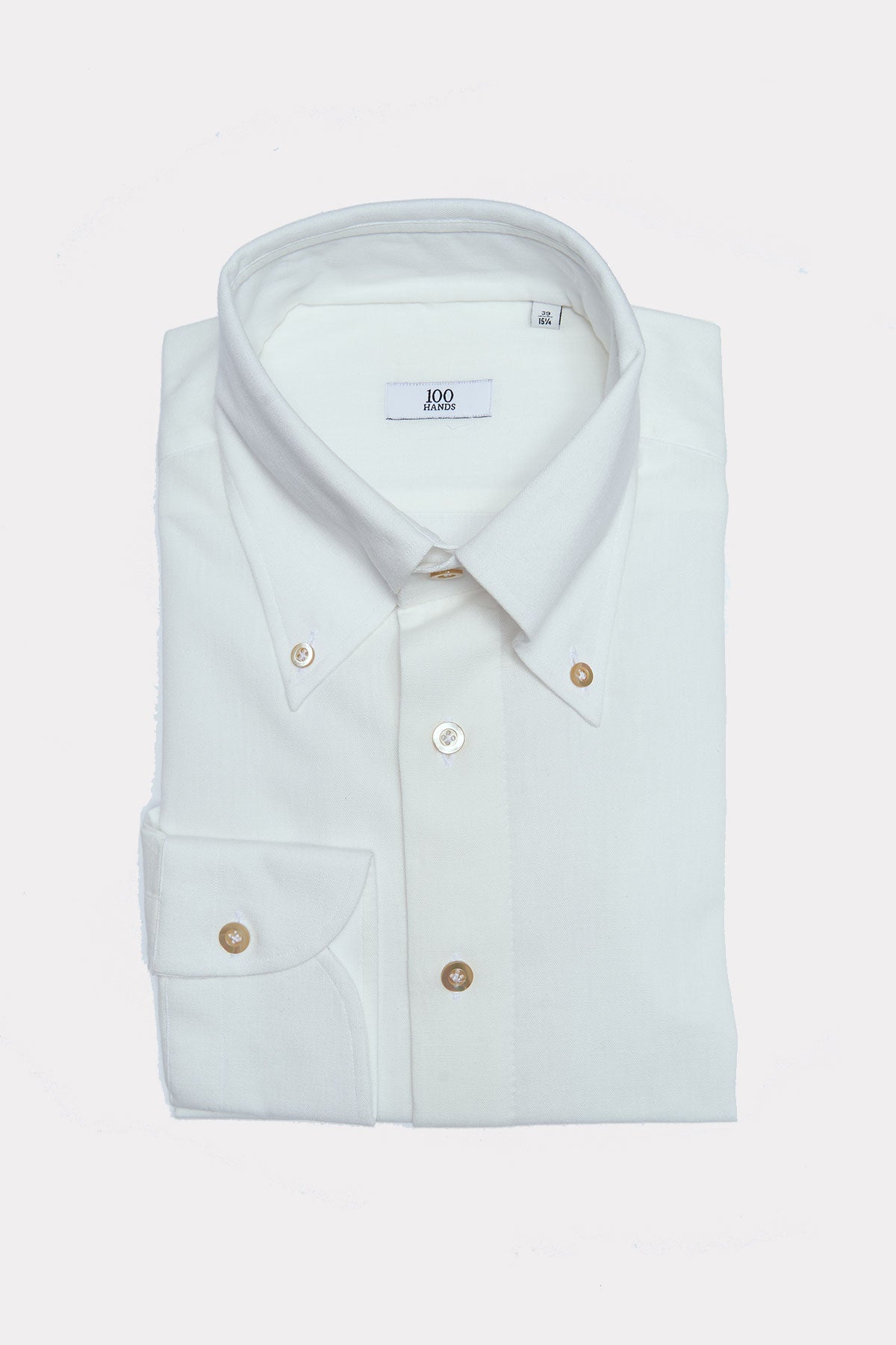 Hemd mit Button-Down-Kragen in weiß