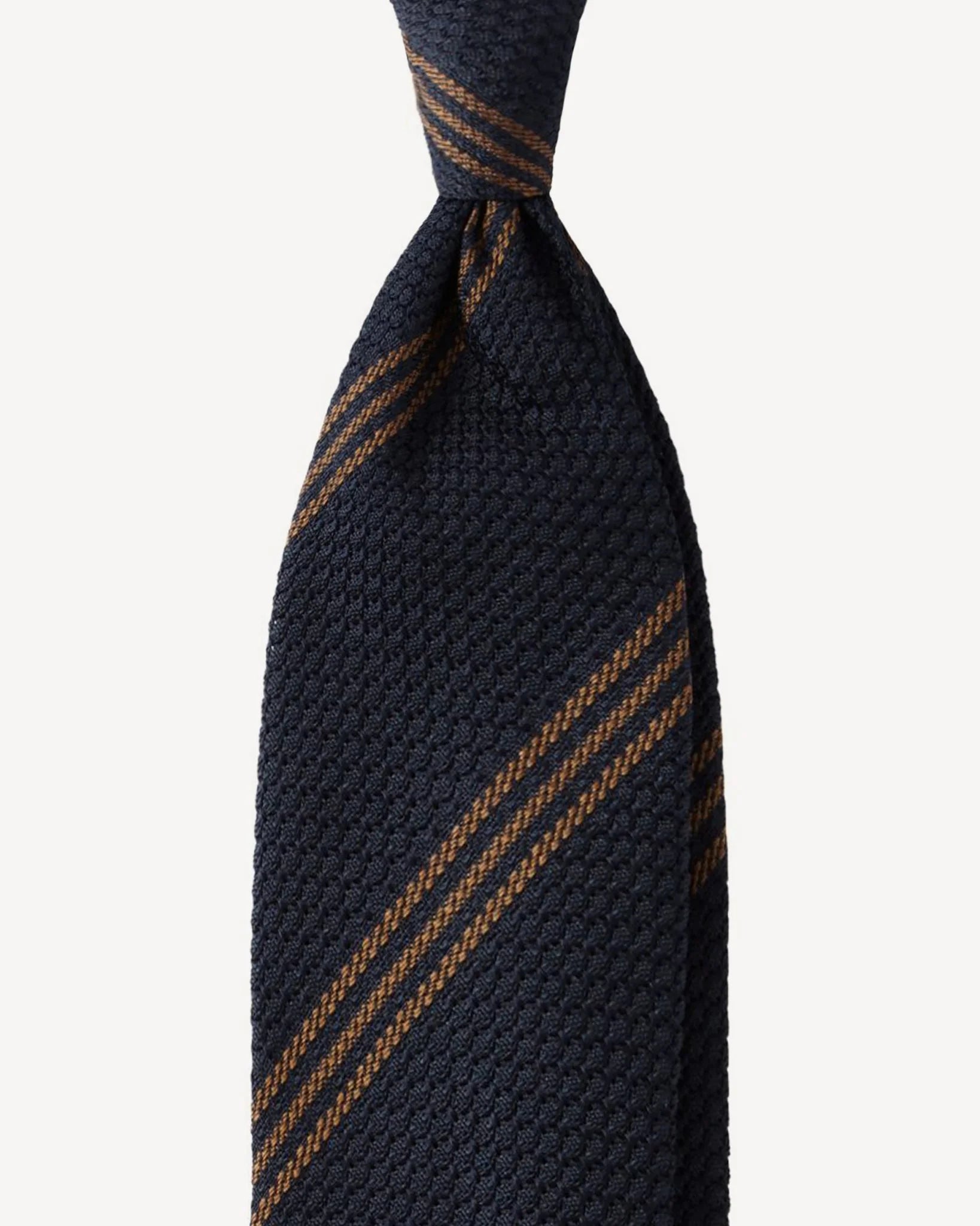 Tie in navy and white striped