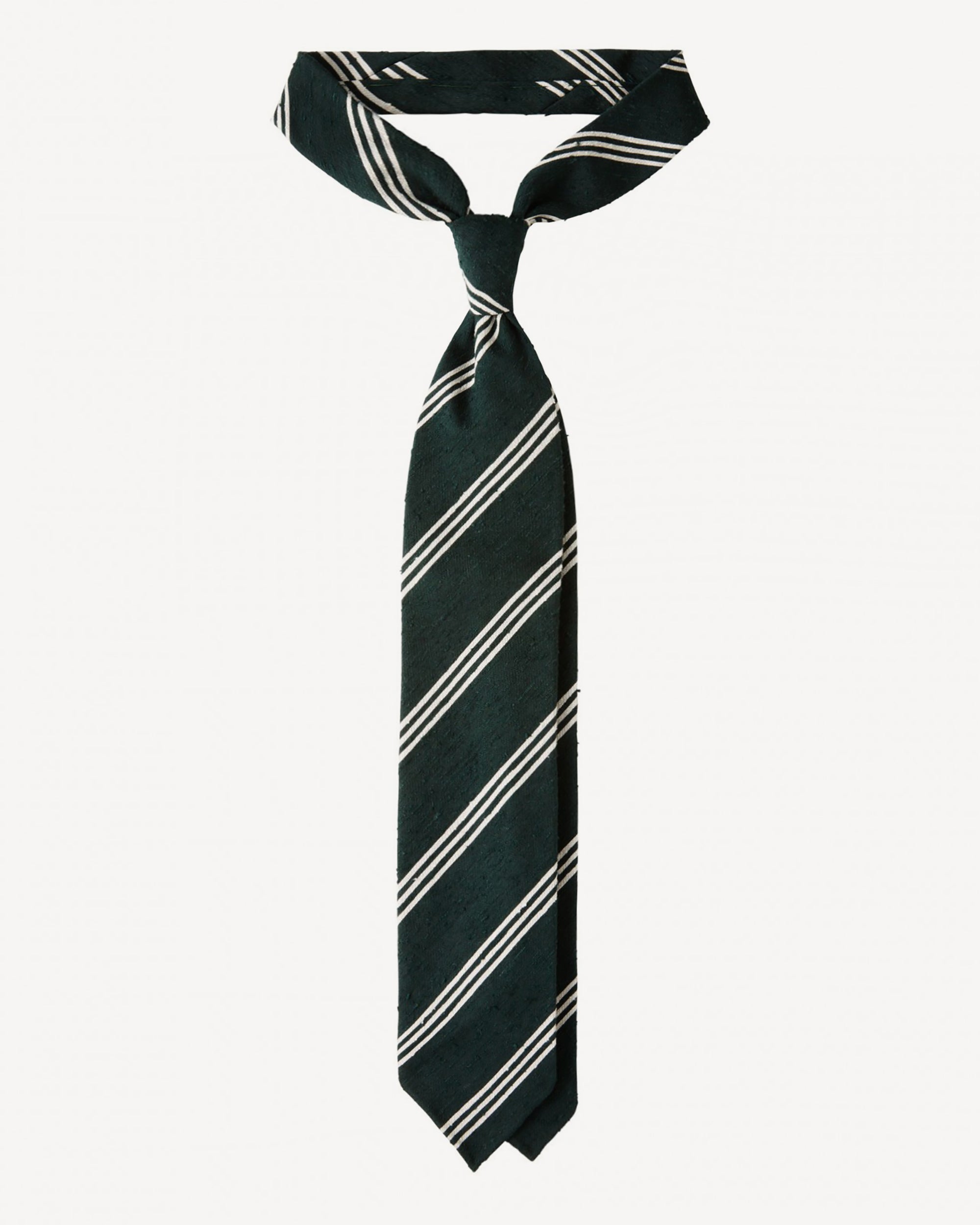 Krawatte in grün weiss gestreift
