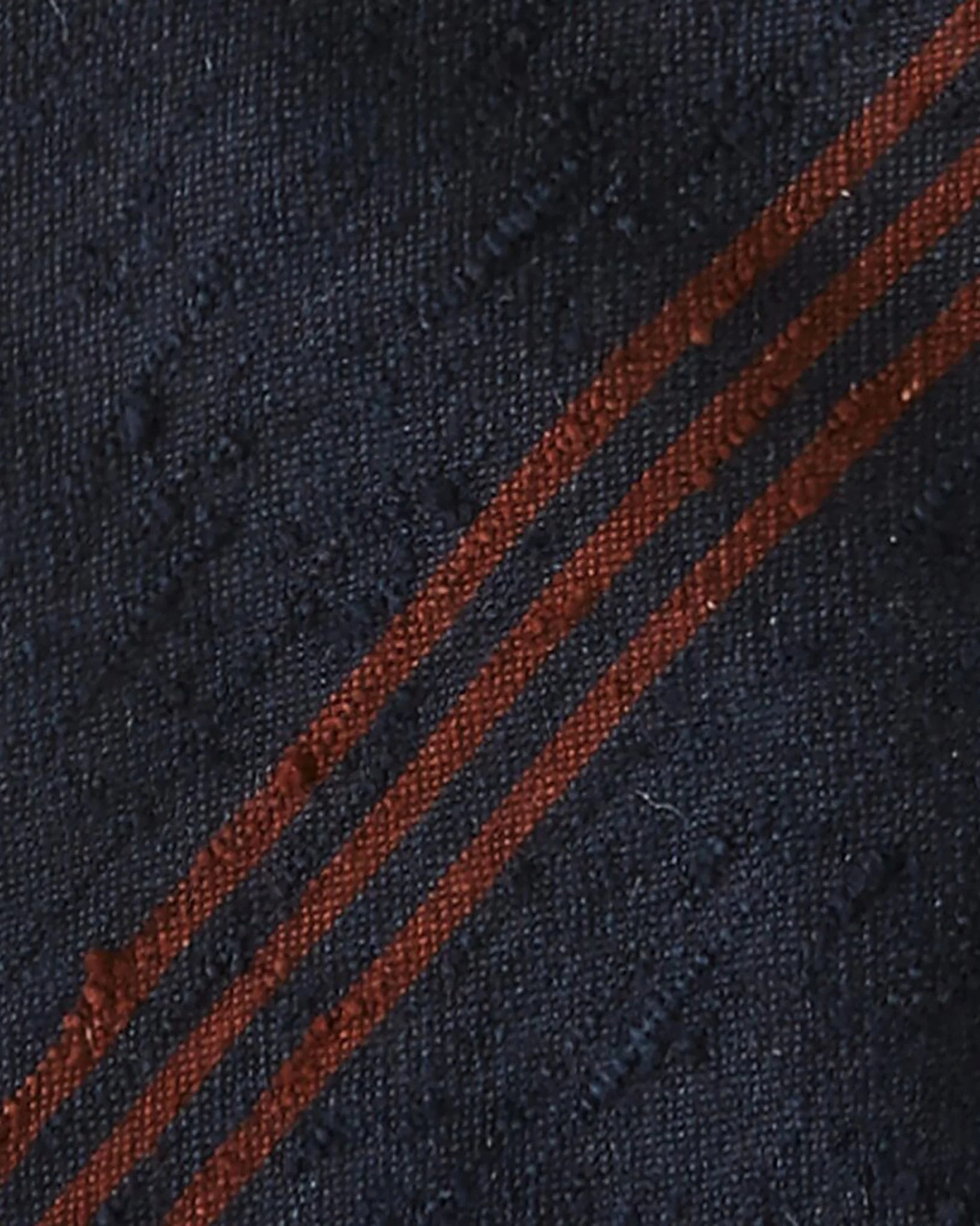 Tie in brown-white-navy striped