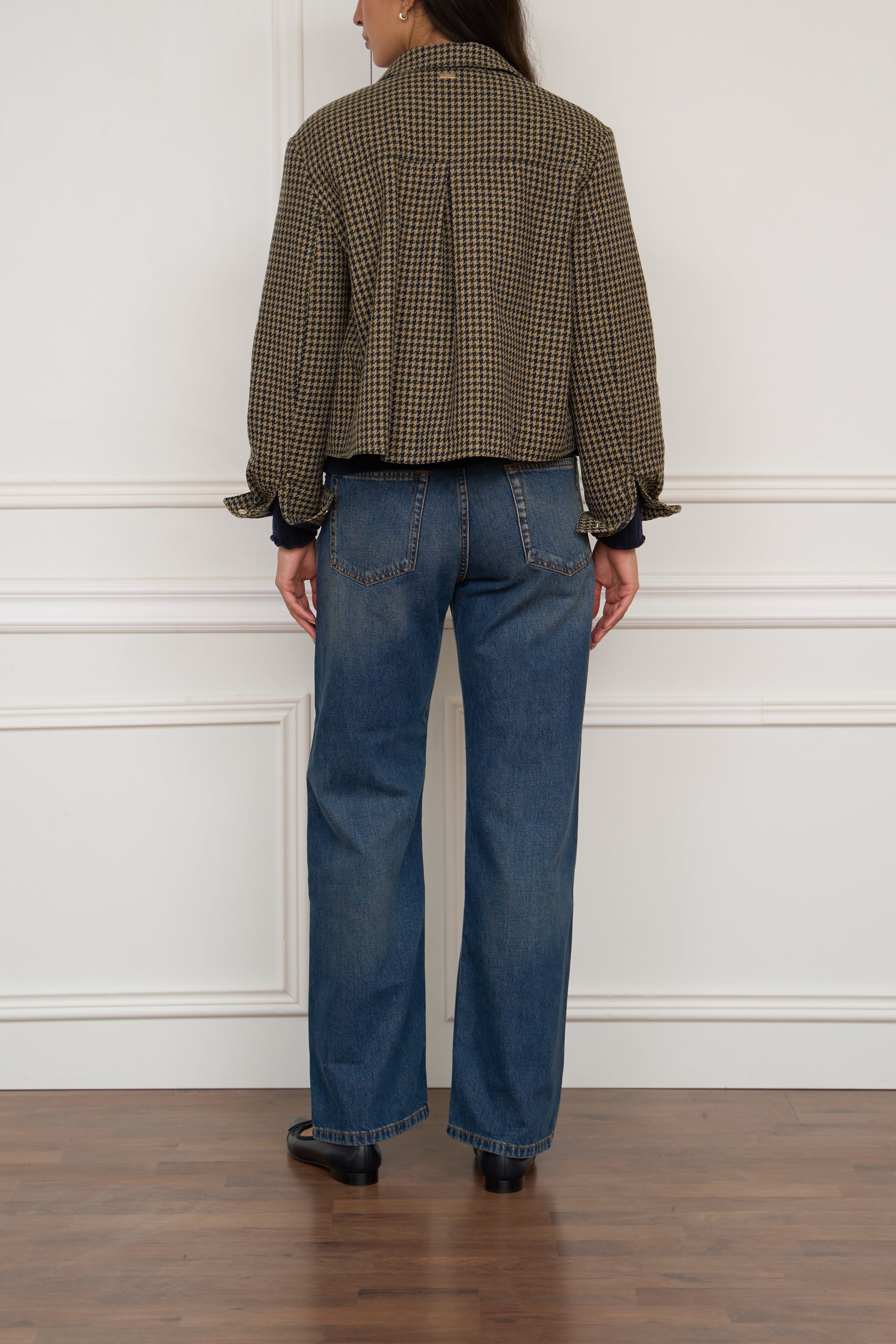 Jacke mit Hahnentrittmuster