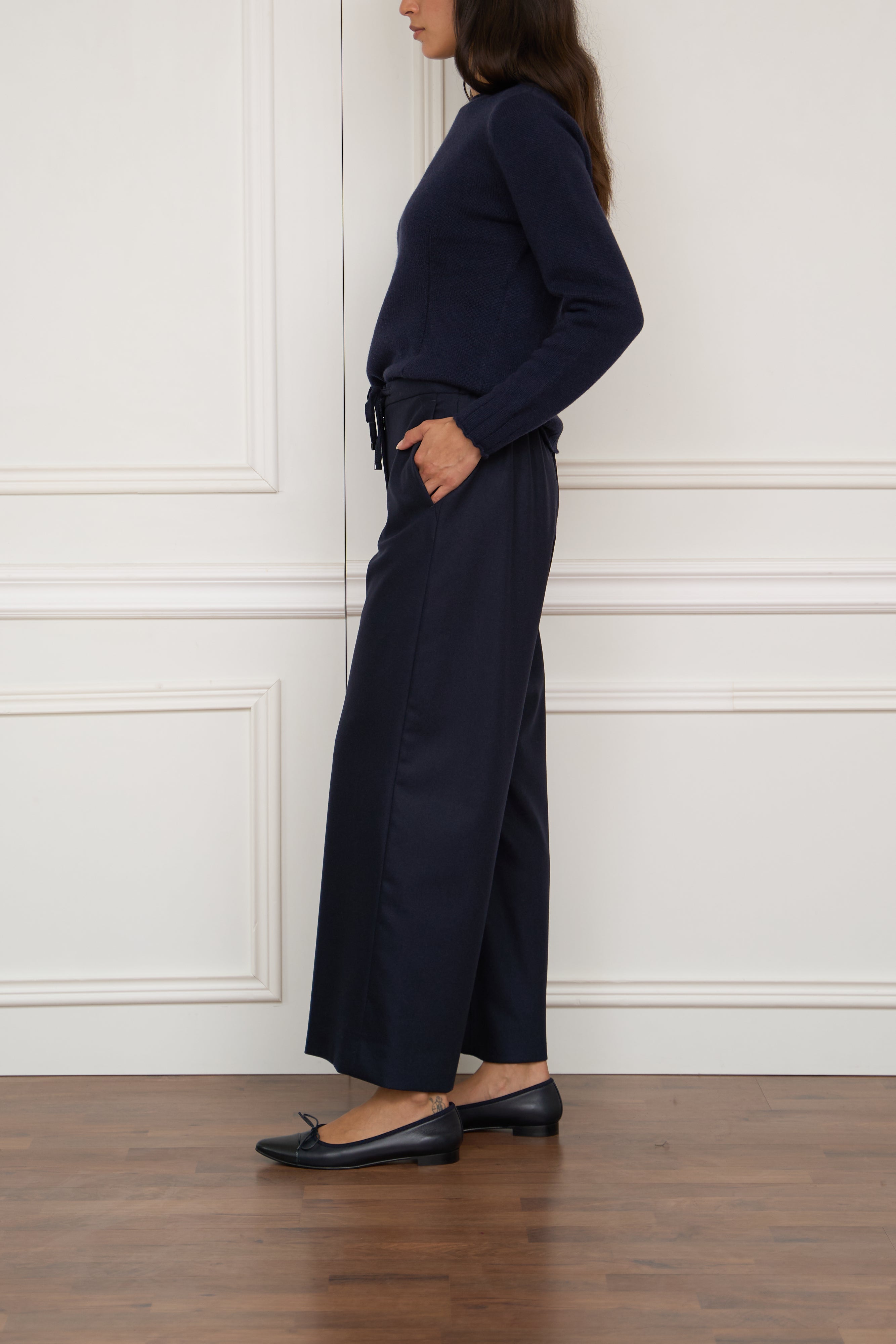 Flanellhose 'Floria' in marine